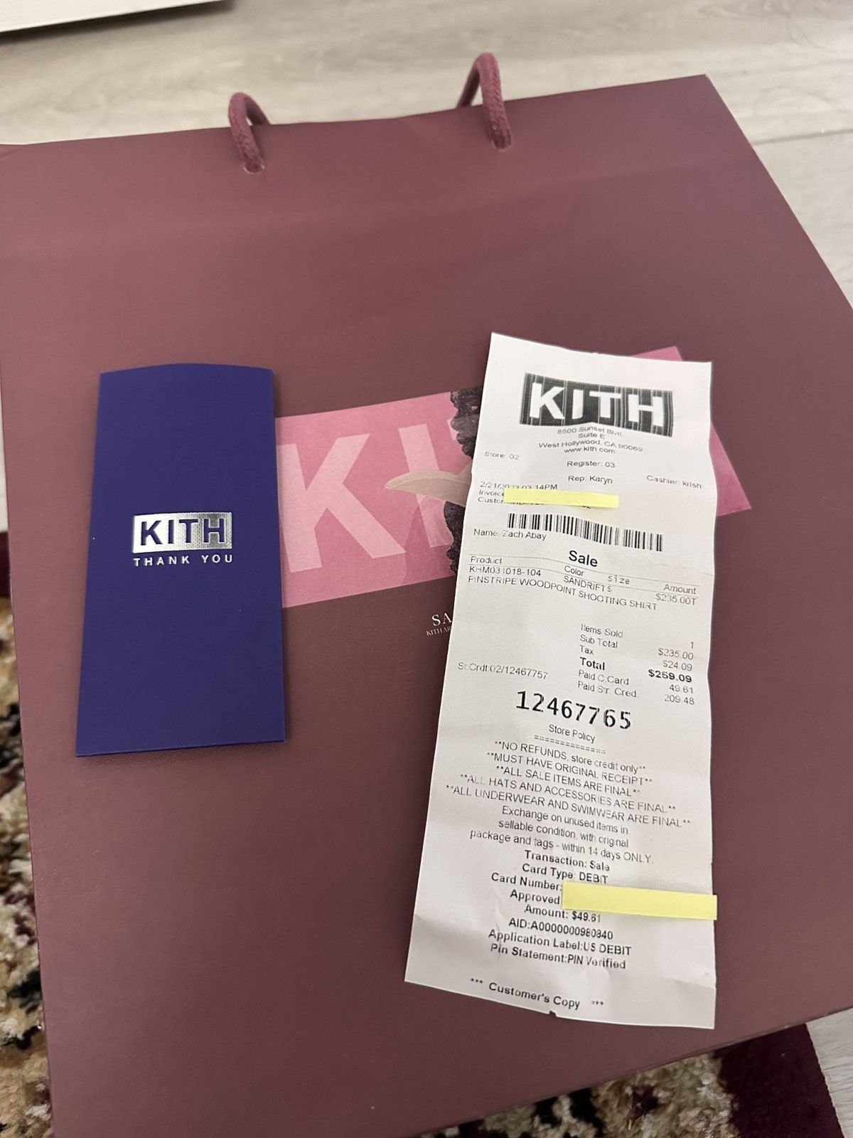 Kith Kith 23SS Pinstripe Woodpoint Shooting Shirt - SMALL Size US S / EU 44-46 / 1 - 4 Thumbnail
