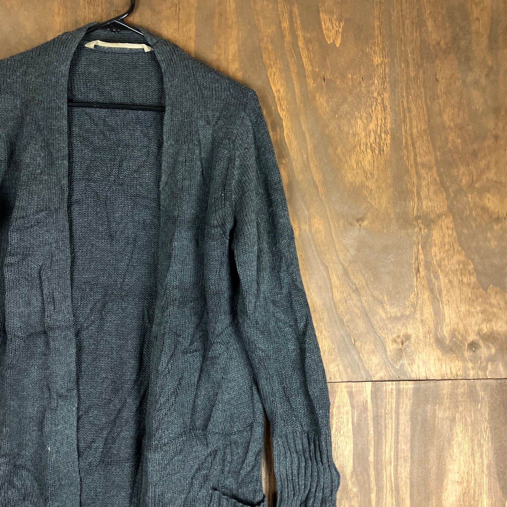 Athleta Athleta Cardigan Womens S Charcoal 100% Merino Wool Open Front Duster Size S / US 4 / IT 40 - 5 Thumbnail