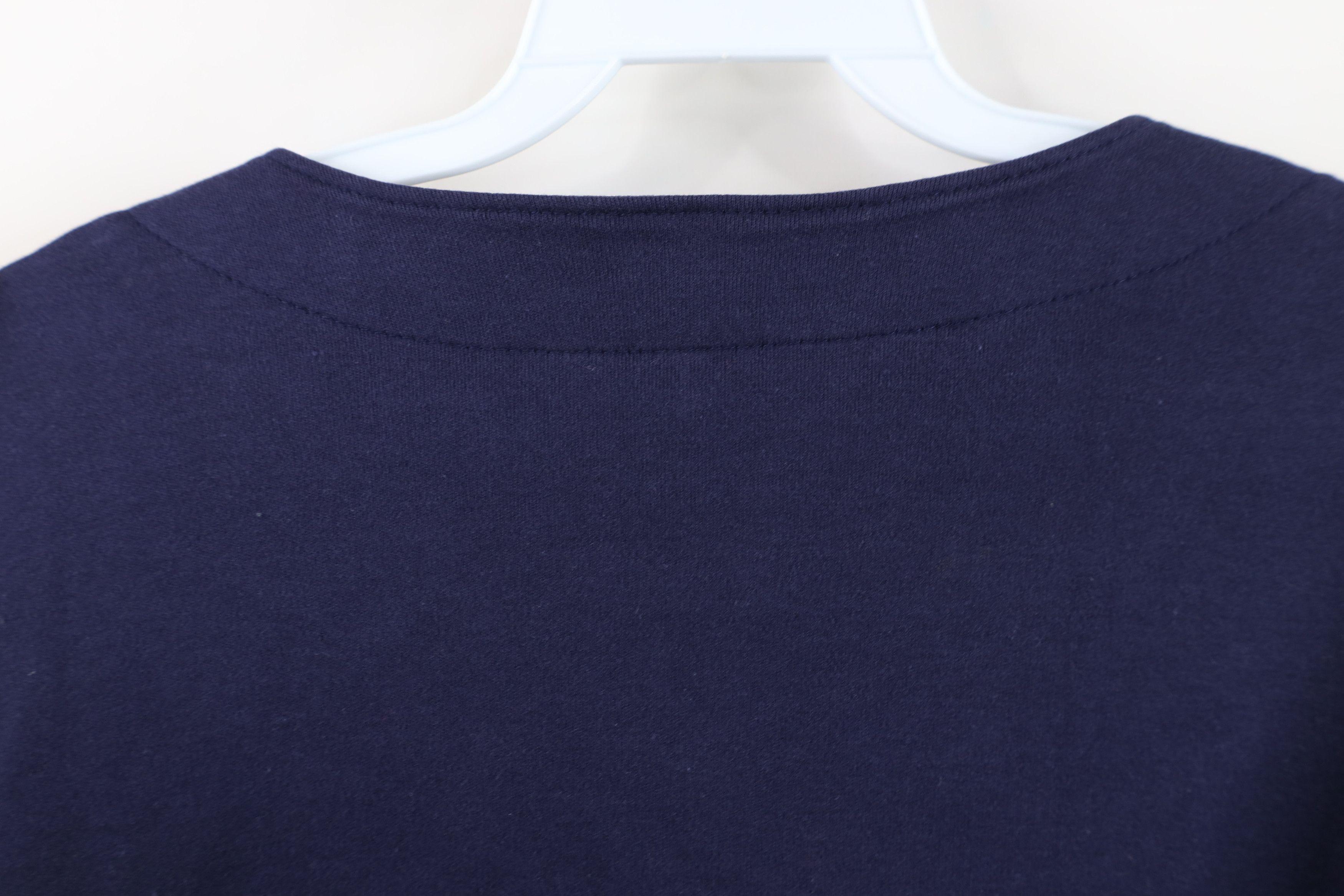 Lands' End Vintage 90s Lands End Cardigan Sweater Navy Blue Cotton Size L / US 10 / IT 46 - 10 Thumbnail