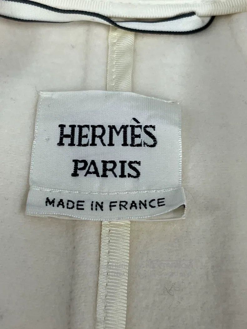 Hermes Hermes White Leather Jacket Size XXS / US 00 / IT 34 - 4 Thumbnail