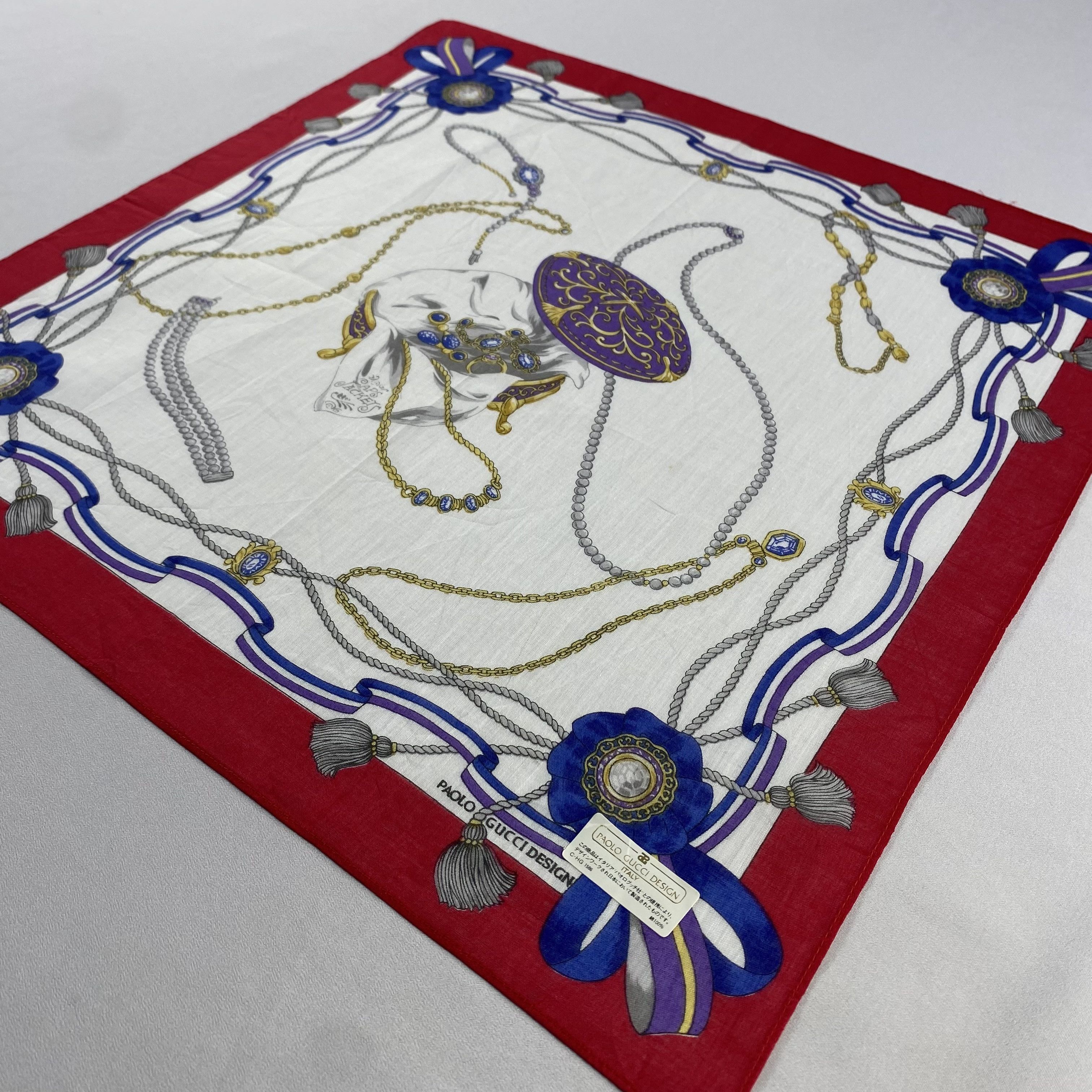 Paolo Gucci × Vintage NWT Paolo Gucci Neckerchief / Bandana / Handkerchief-P1876 Size ONE SIZE - 2 Thumbnail