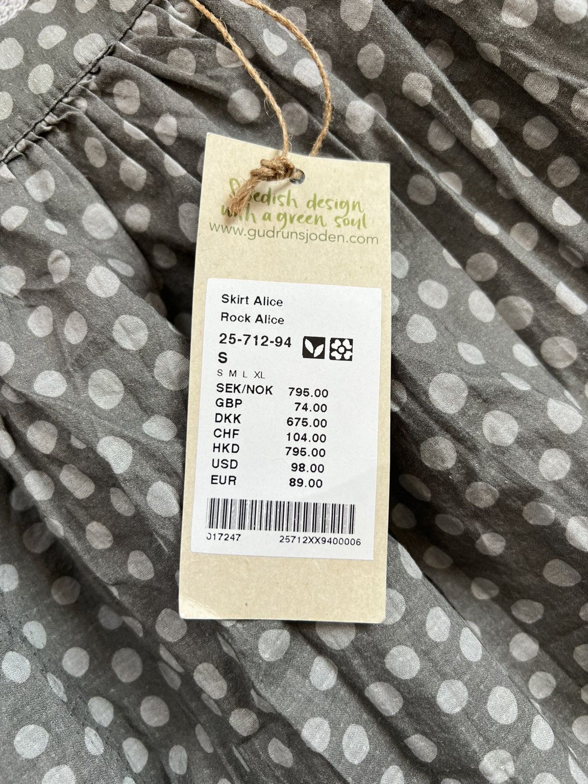 Gudrun Sjoden NEW Gudrun Sjoden Polka Dot Print Long Skirt Size S Sjöden Size 26" / US 2 / IT 38 - 7 Thumbnail