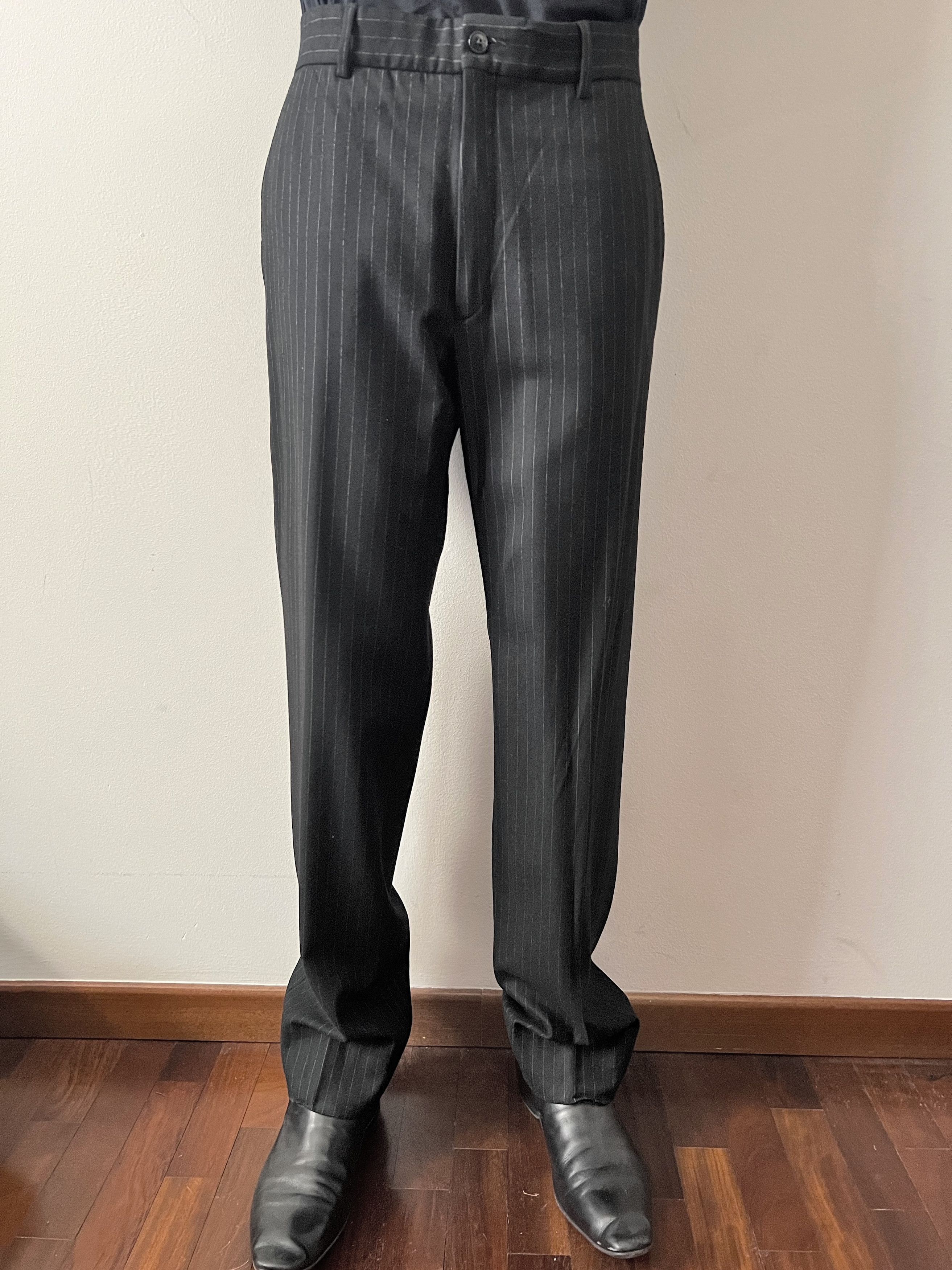 だう　miu miu archive grey slacks Miu Miu Men's' Marled Wool Pants in Grey | LN-CC®