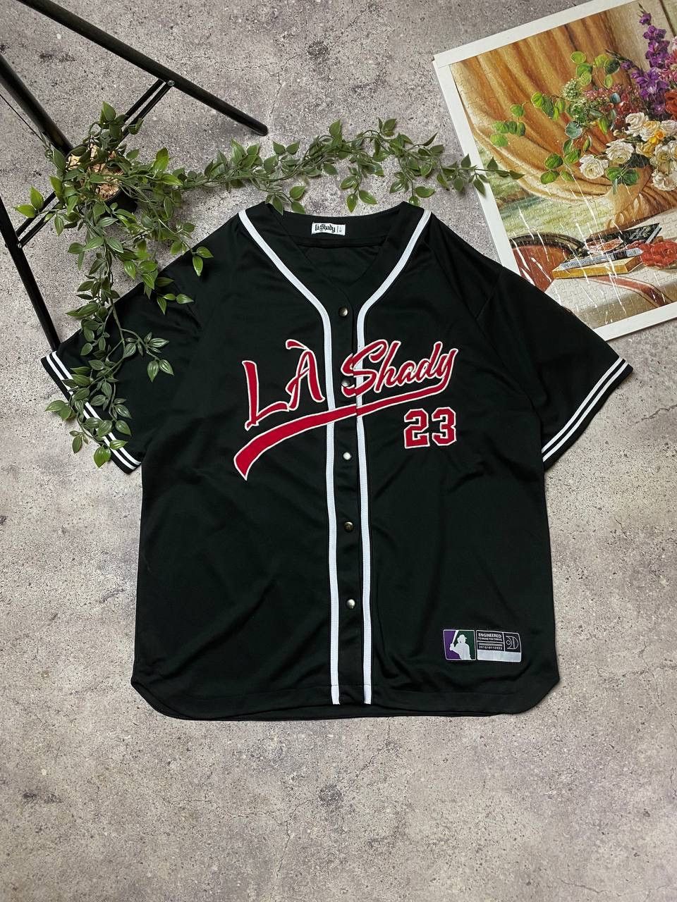 Eminem × Rap Tees × Vintage Vintage La Shady MLB Jersey Shirt Size US L / EU 52-54 / 3 - 1 Thumbnail