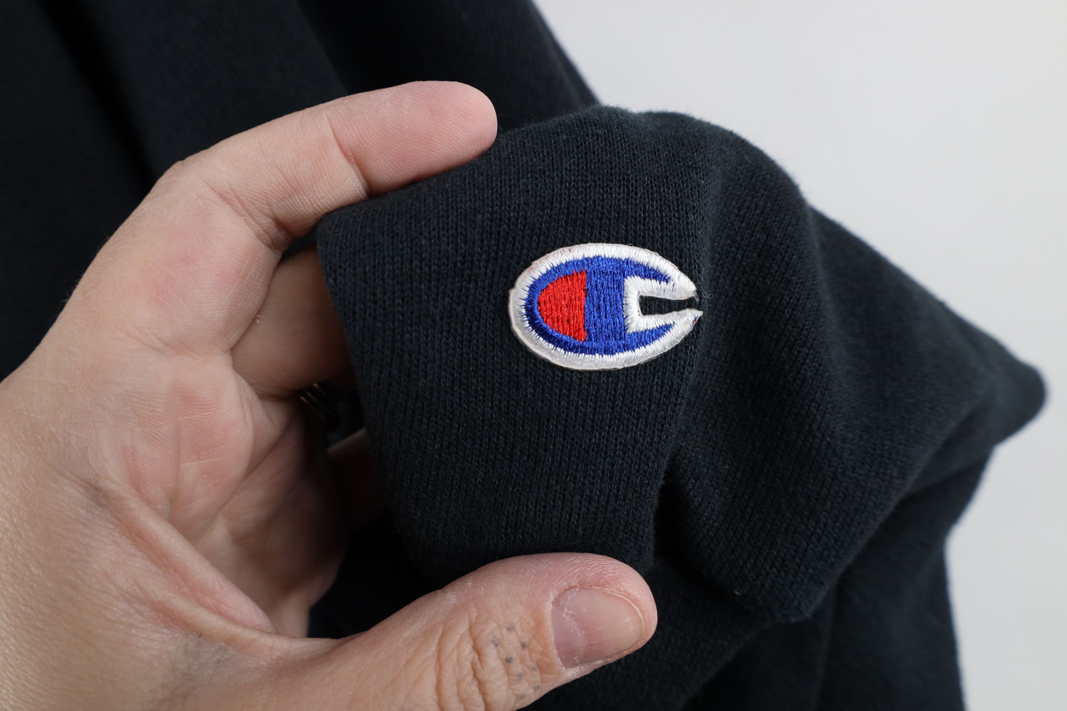 Champion × Vintage Vintage 90s Champion Out Heavyweight Hoodie Sweatshirt Black Size US XL / EU 56 / 4 - 5 Thumbnail