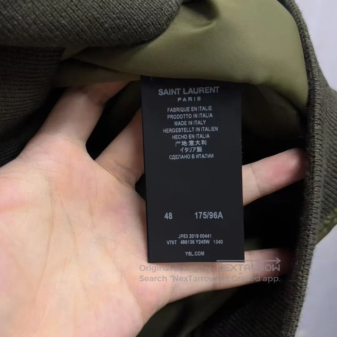Saint Laurent Paris Saint Laurent Green Bomber Jacket. Size US M / EU 48-50 / 2 - 4 Thumbnail