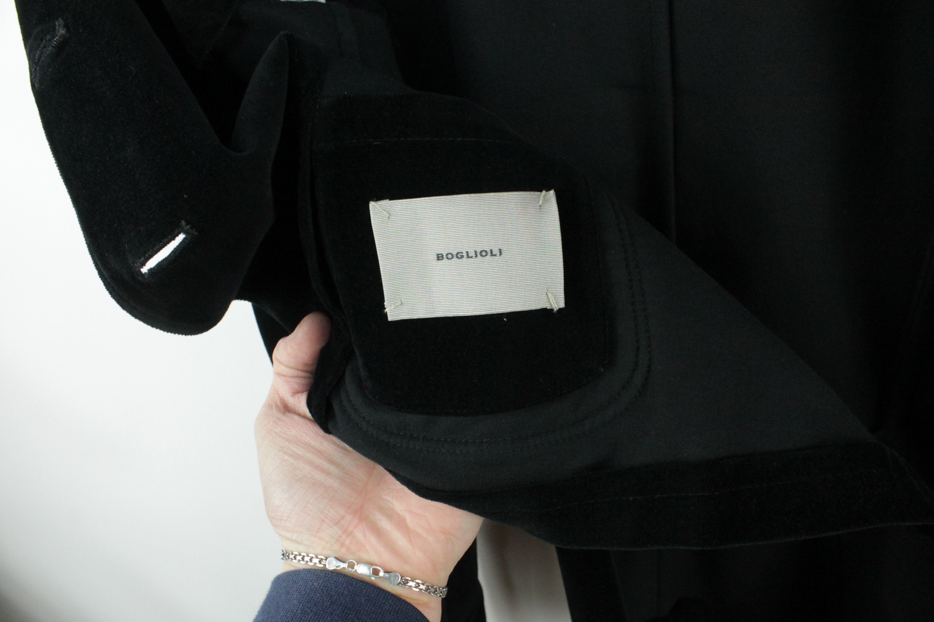 Boglioli Boglioli Women's Black Velvet Sport Coat Blazer Jacket Size M / US 6-8 / IT 42-44 - 10 Thumbnail