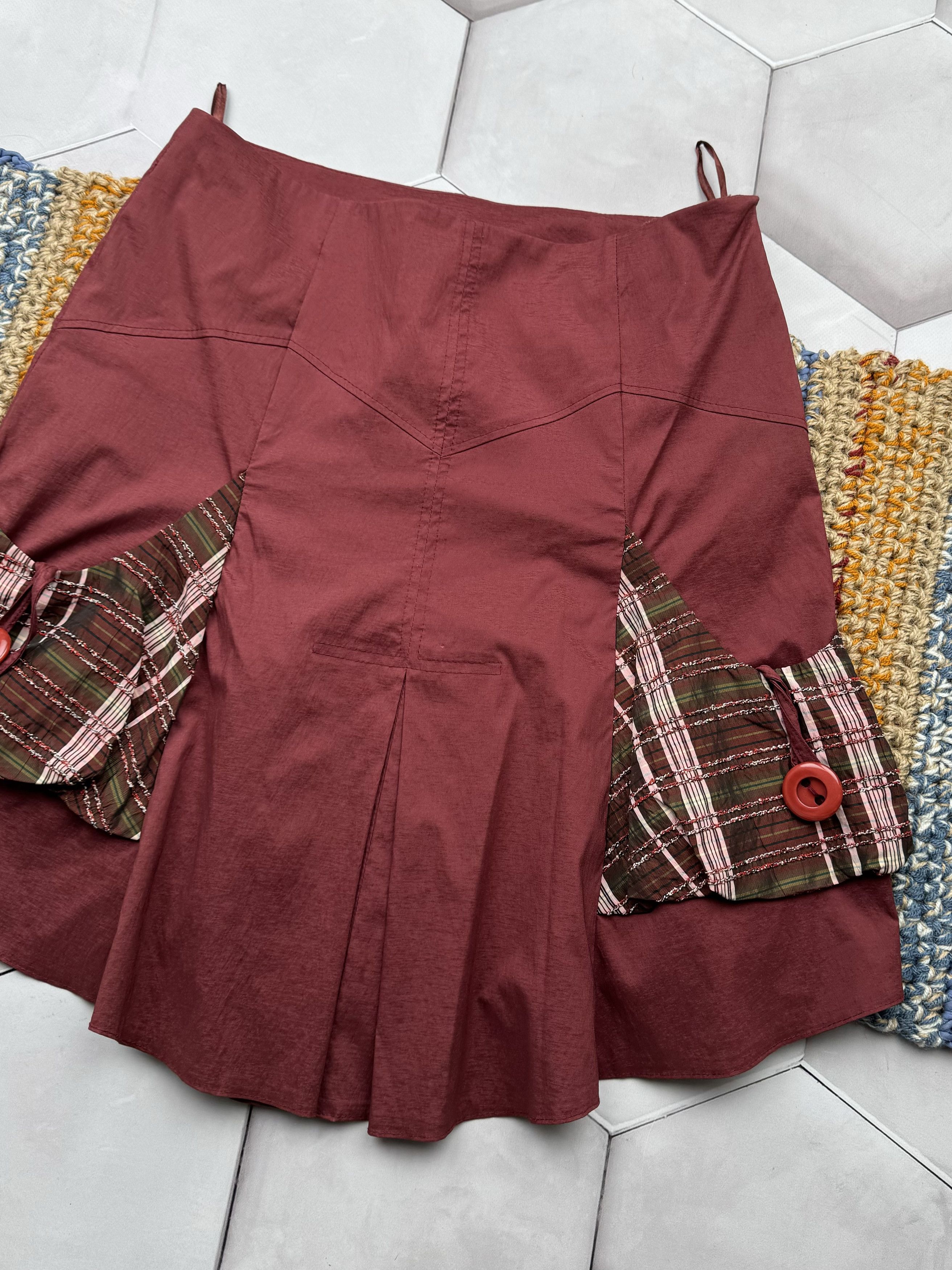Japanese Brand Vintage Flared Cargo Skirt (E4) Size 30" / US 8 / IT 44 - 3 Thumbnail