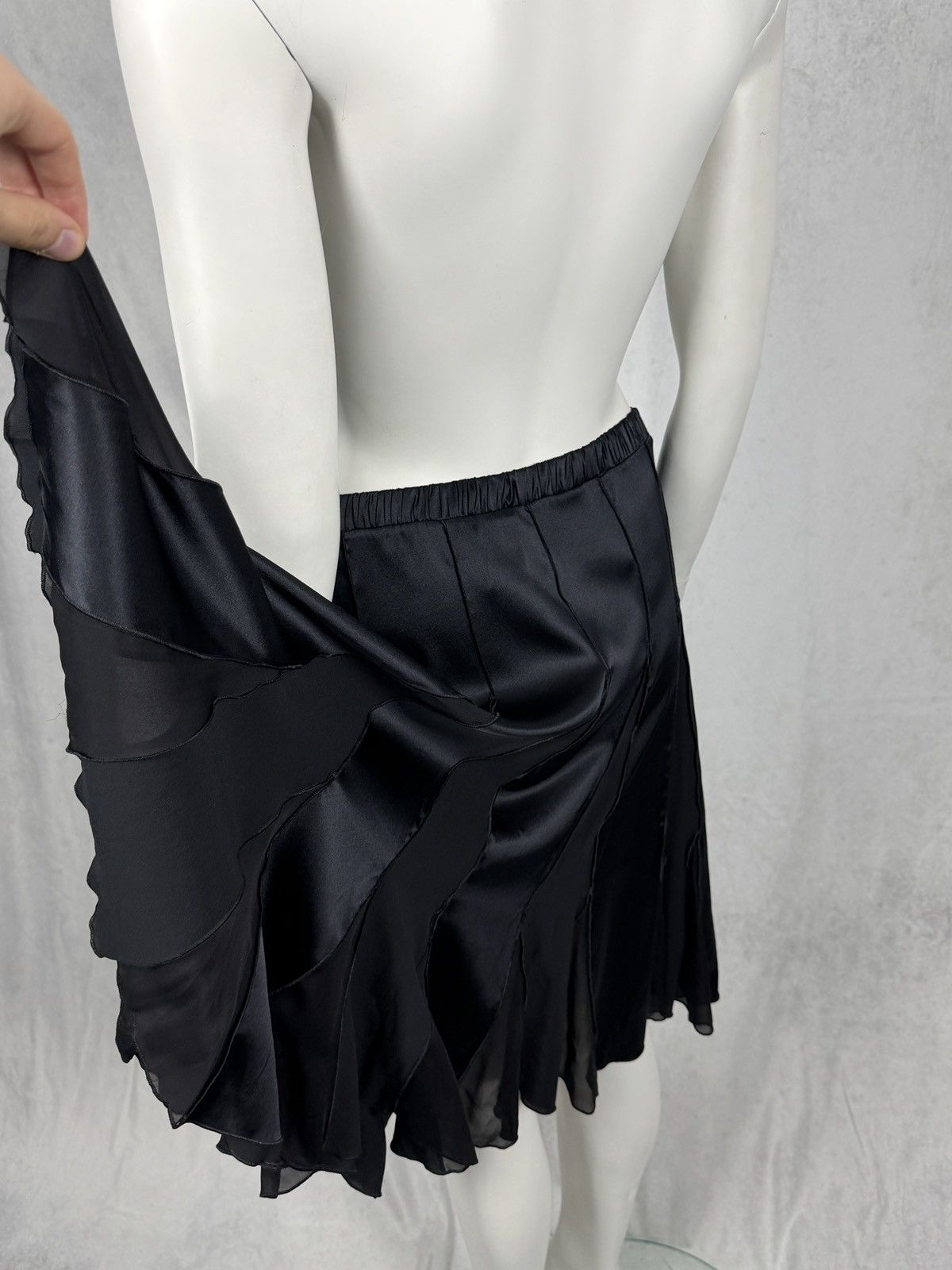 Roberto Cavalli S/S2004 Flared Paneled Silk Fluid Skirt