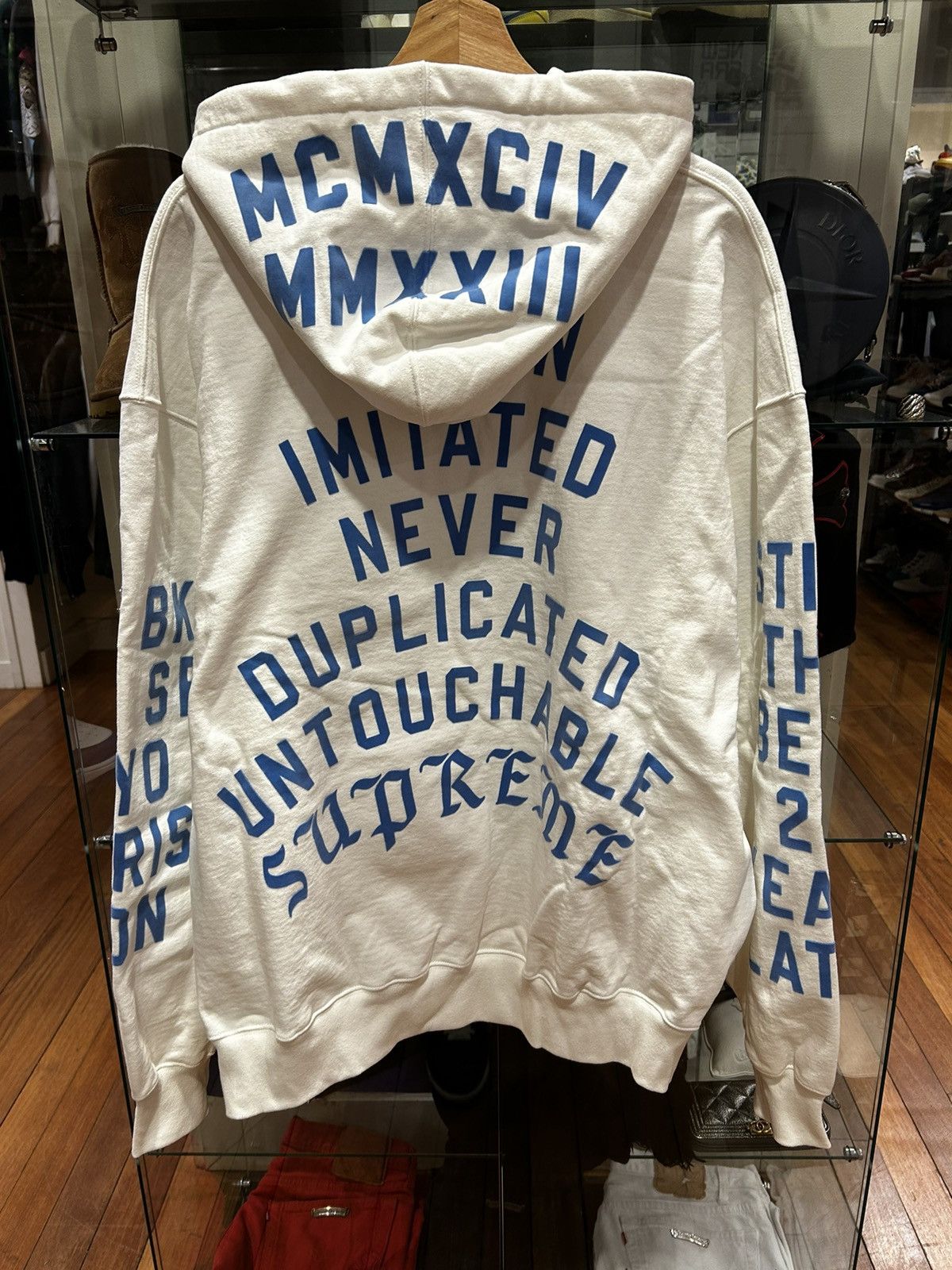 Supreme Supreme Team Flocked Hoodie Size US XXL / EU 58 / 5 - 2 Thumbnail