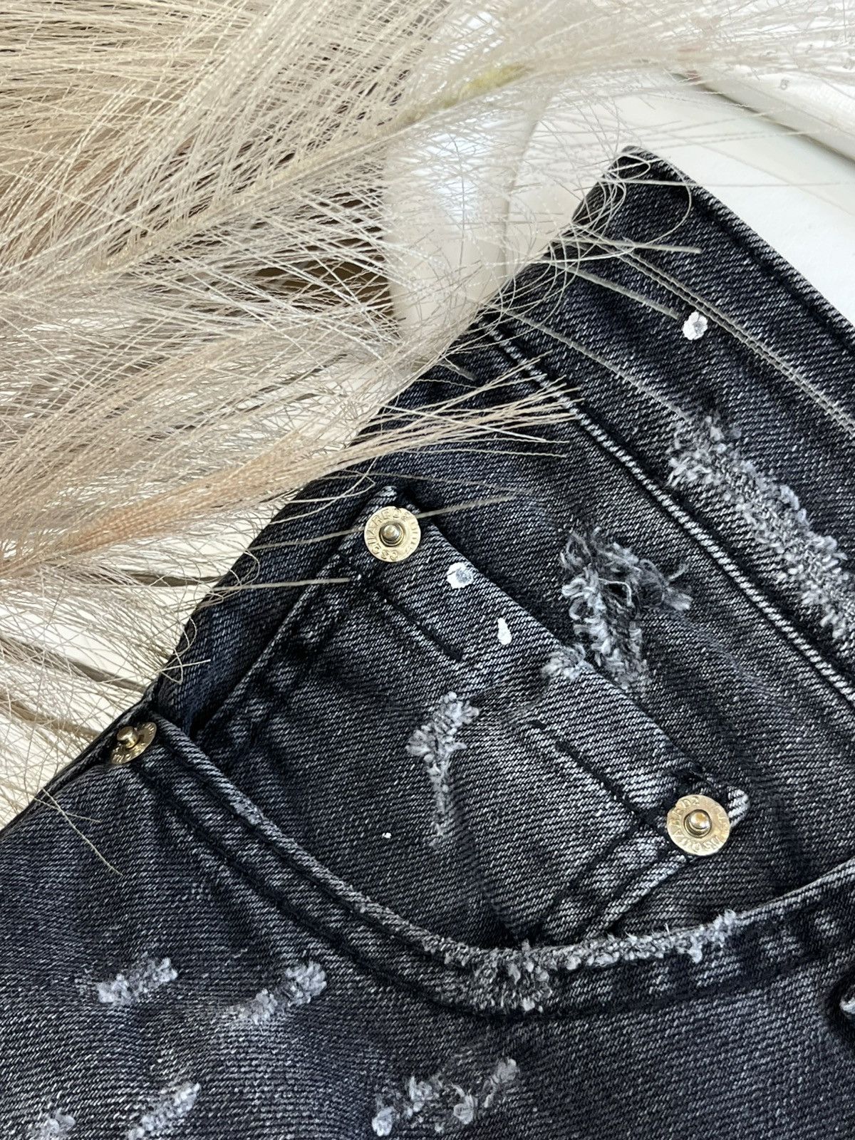 Dsquared2 Vintage Dsquared Jeans Big Logo Faded Flared Wide Distressed Size US 32 / EU 48 - 5 Thumbnail