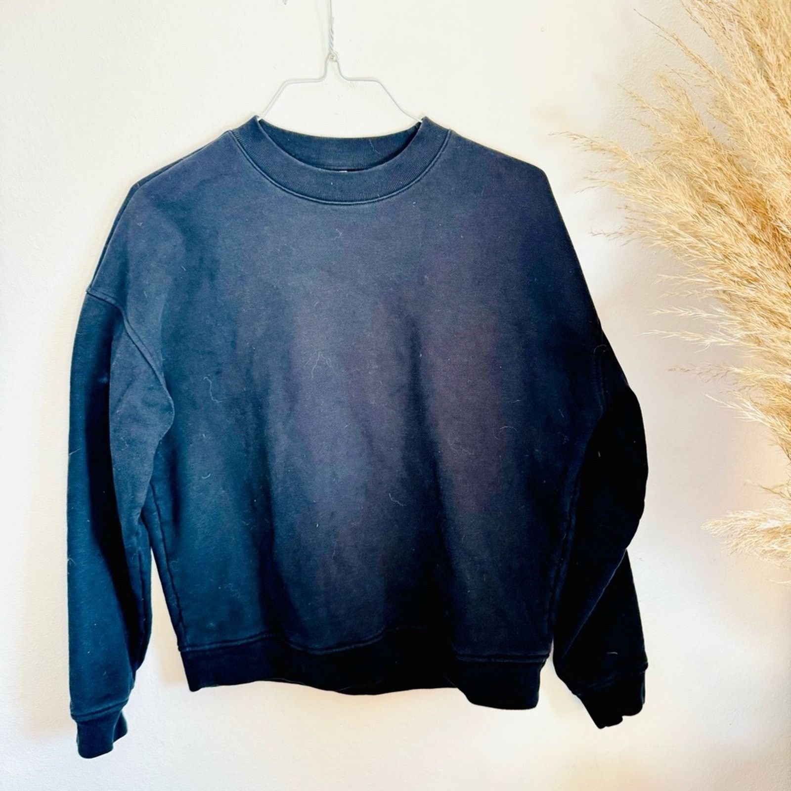 Alo Yoga ALO YOGA Black Chill Crew Neck Pullover $128 Sweatshirt Top Size S / US 4 / IT 40 - 2 Thumbnail