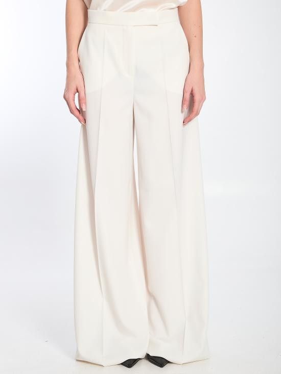 Max Mara MAX MARA Women Straight Pants 2511131011600 WHITE Size 27" / US 4 / IT 40 - 1 Thumbnail