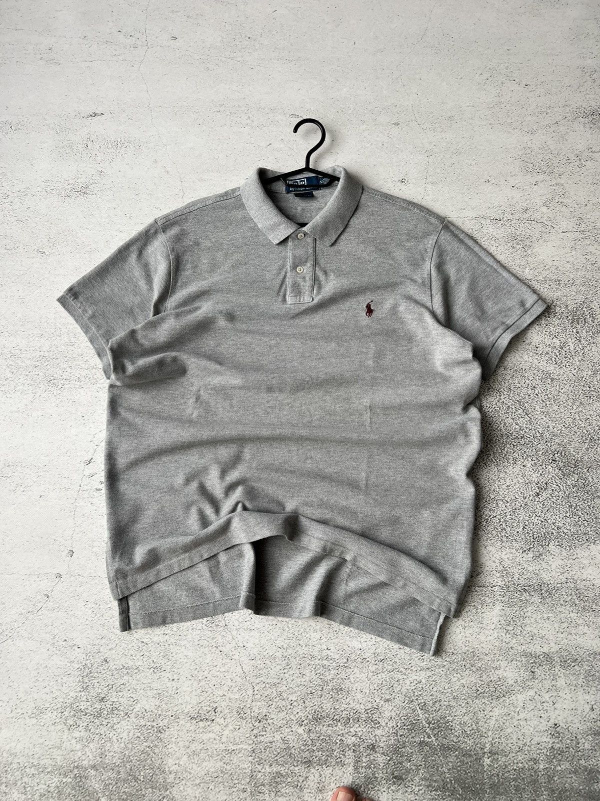 Polo Ralph Lauren ⬜️ Vintage Ralph Lauren Grey Polo Shirt XL – Red Pony Size US XL / EU 56 / 4 - 1 Thumbnail