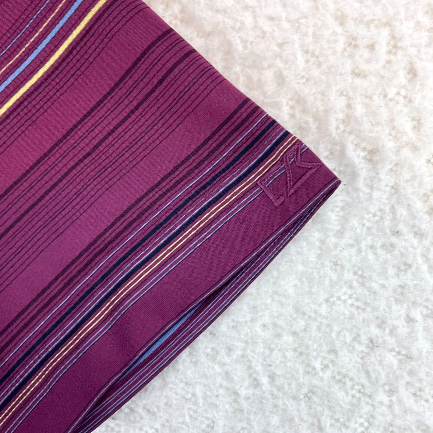 Cutter & Buck Cutter & Buck Purple Stripe DryTec Polo Shirt Mens Large Short Sleeve Golf Polo Shirt Purple Stripe DryTec Polo Shirt Mens Large Size US L / EU 52-54 / 3 - 5 Thumbnail