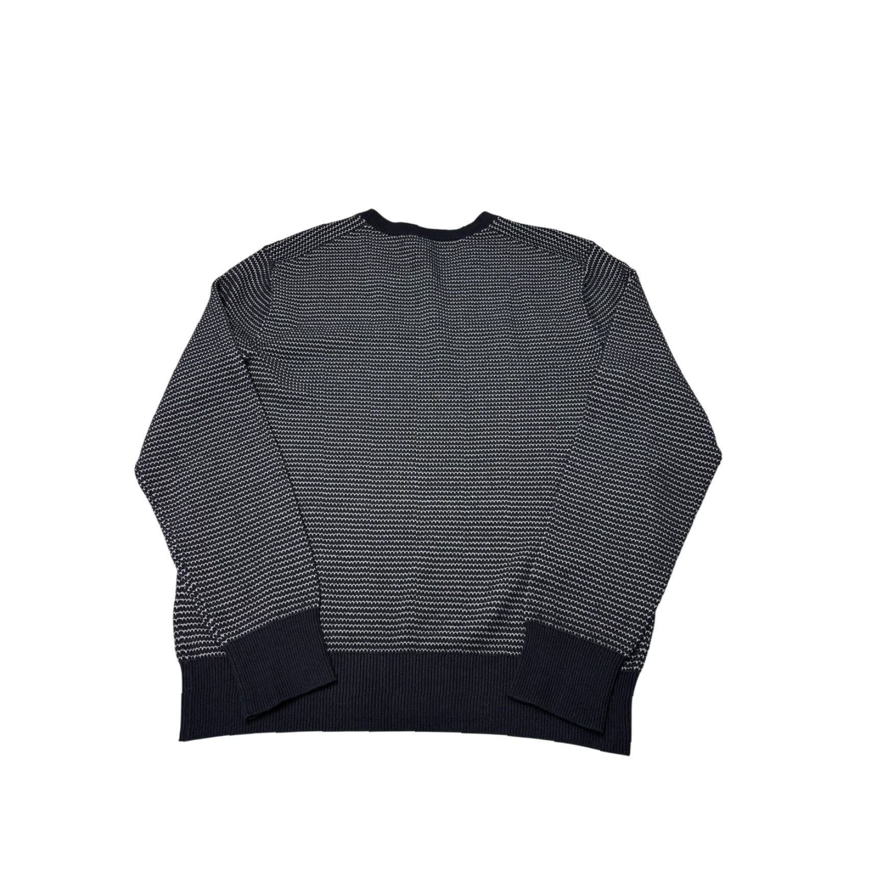 Rag & Bone rag & bone Sweater Shirt Mens V-Neck Geometric Patterned Cotton Blend Black White M Blue Navy Size US M / EU 48-50 / 2 - 4 Thumbnail