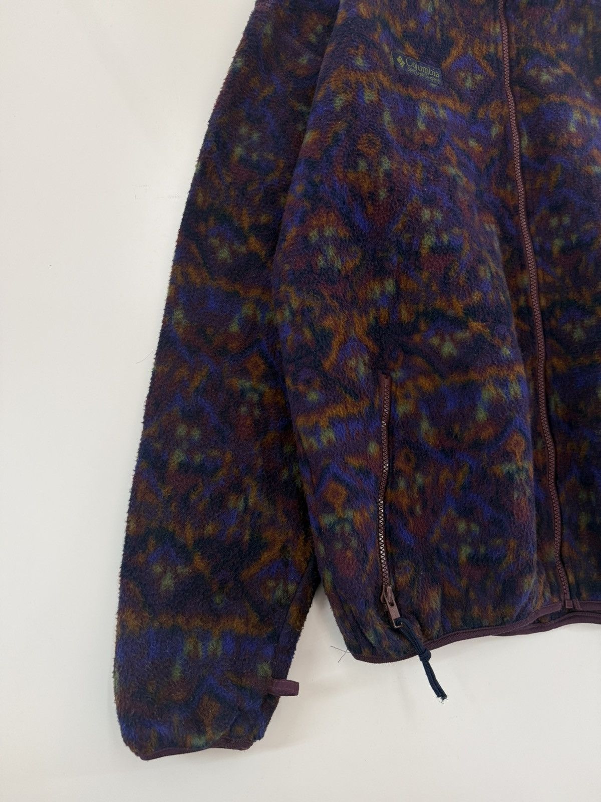 Columbia 🔥 90's Multi-Coloured GEOMETRIC Columbia Fleece Sweat Jacket Size US L / EU 52-54 / 3 - 3 Thumbnail