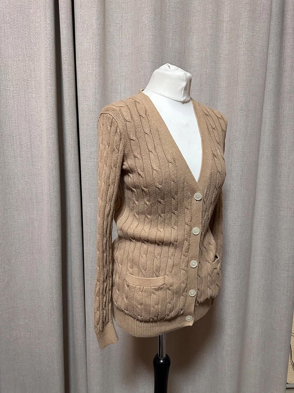 Polo Ralph Lauren Ralph Lauren Polo Camel Brown Cotton Cable Knit Cardigan XS Size XS / US 0-2 / IT 36-38 - 3 Thumbnail