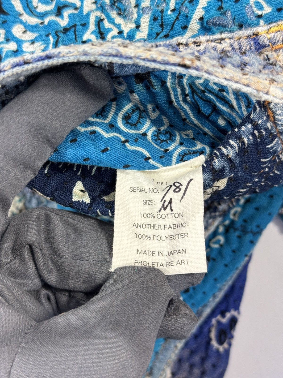 Proleta Re Art #781 BANDANA PRINT DENIM JACKET RRP $7,650 Size US M / EU 48-50 / 2 - 6 Thumbnail