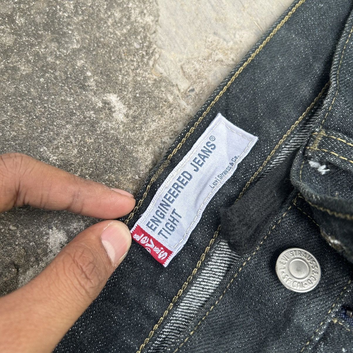 Levi's Vintage 90s LEVI'S ENGINEERED Paint Stain Motif Size US 33 - 13 Thumbnail