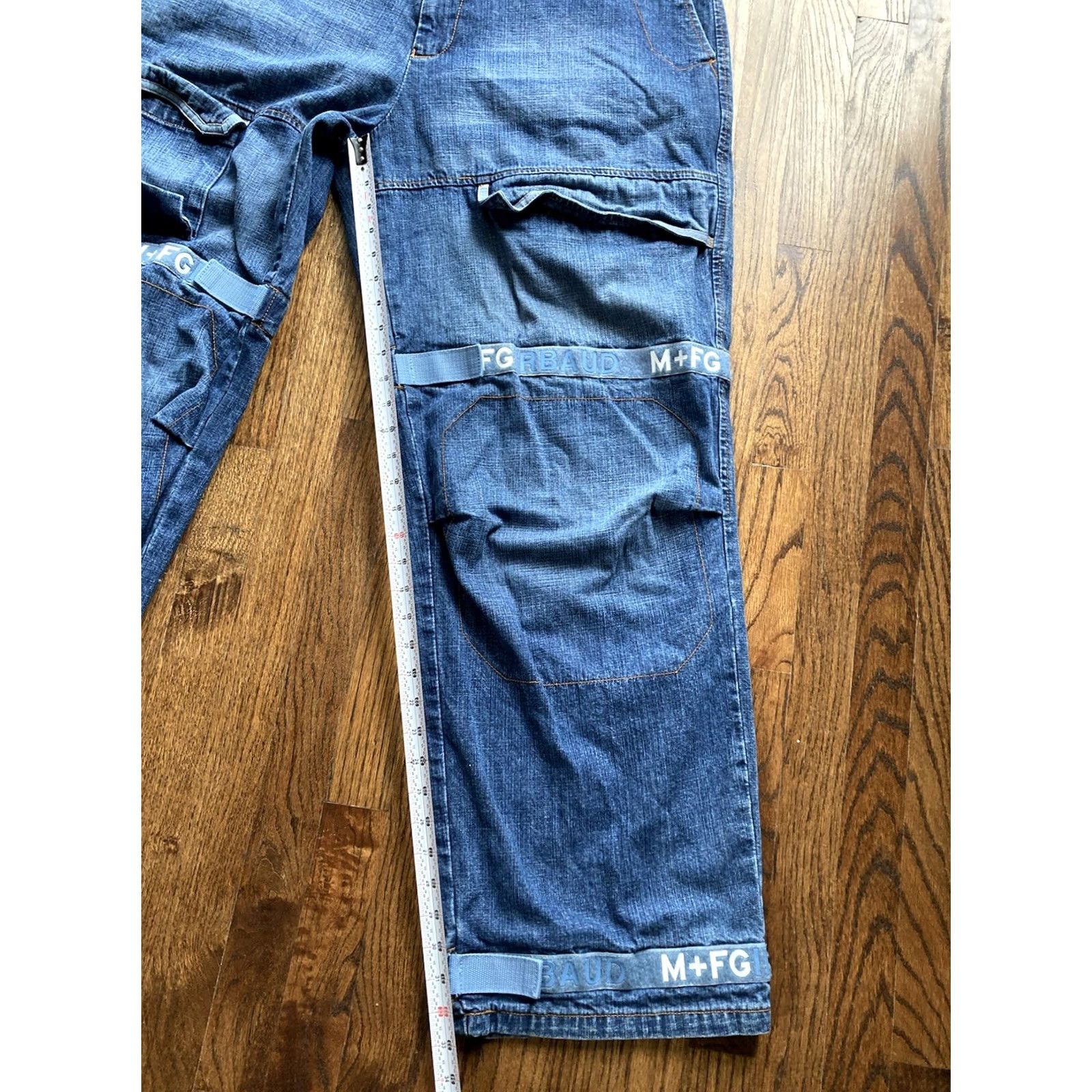 Vintage VINTAGE Marithe Francois Girbaud Jeans Mens 42x33 Baggy Shuttle Tape VTG Y2K Cargo Blue Denim Wide-Leg Pockets 90s Mens Size US 42 / EU 58 - 5 Thumbnail