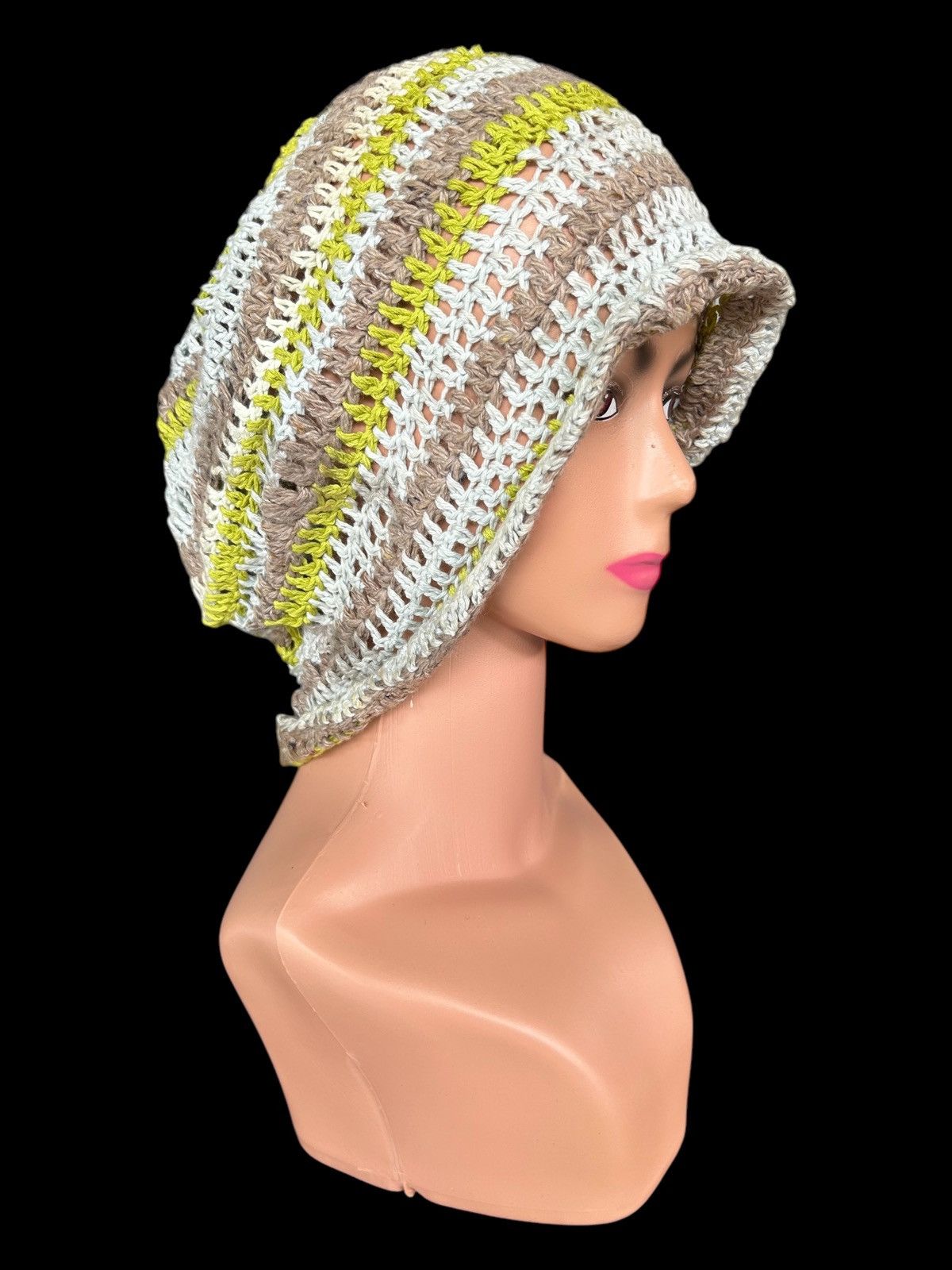 Japanese Brand × Kapital × Vintage Crochet Knitted Handmade Big Beanie Hats Size ONE SIZE - 1 Thumbnail