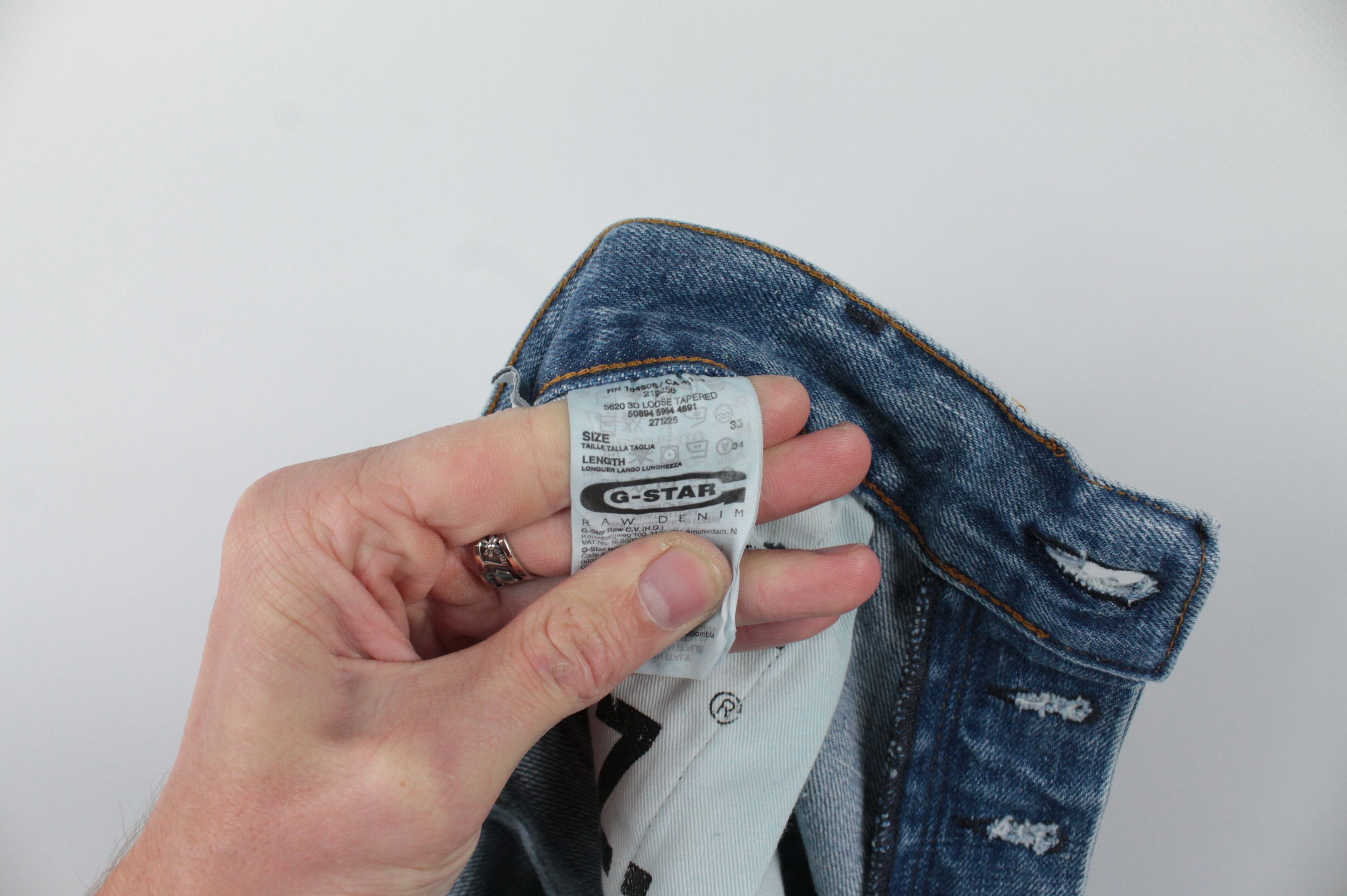 G-Star RARE G-Star 5620 Elwood x 14OZ Red Listing Denim Limited Size US 33 - 13 Thumbnail