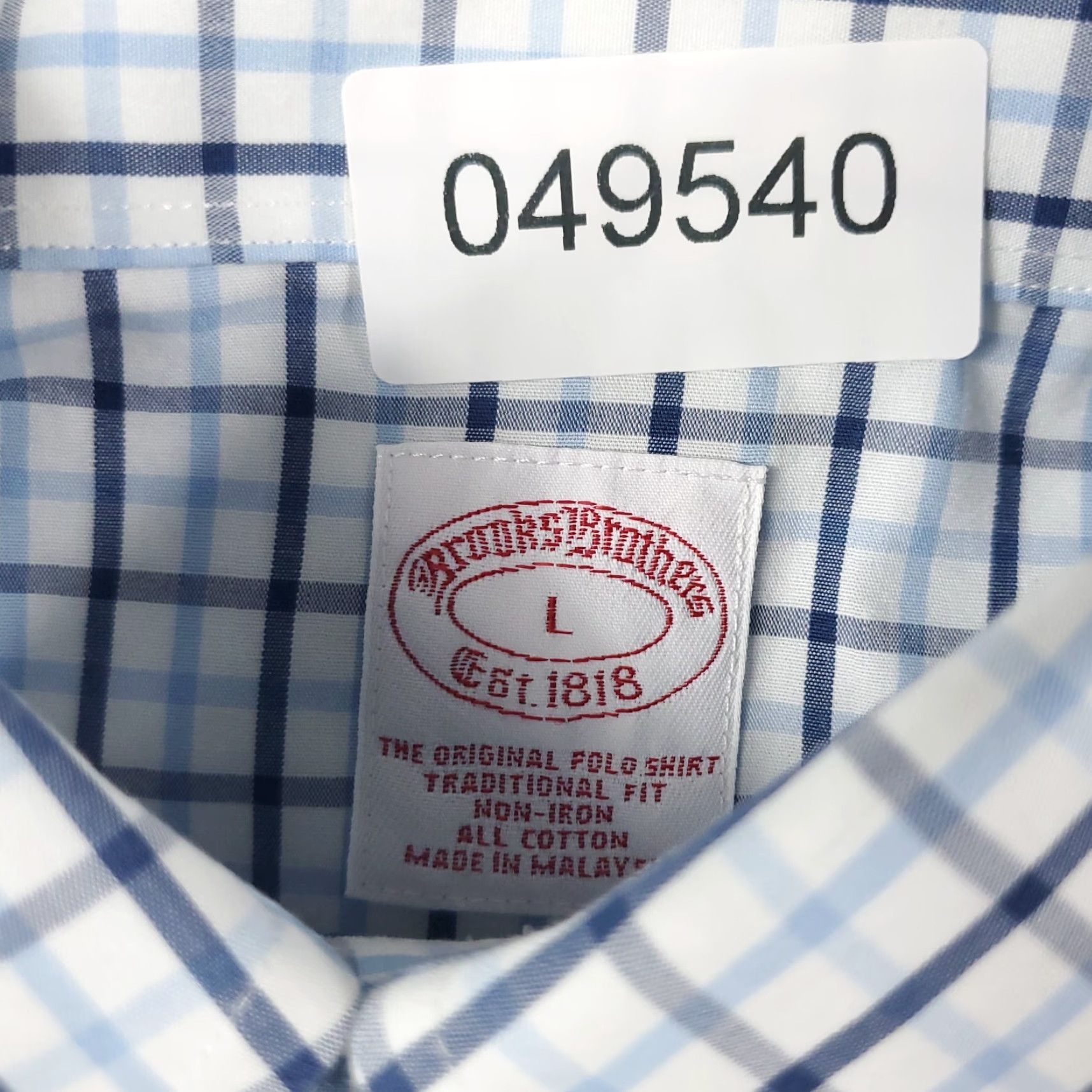 Brooks Brothers BROOKS BROTHERS Shirt Mens Large Blue Check Button-Up Long Sleeve Casual Button-Down Collared 346 Vintage? No. RegularFit Men’s L Blue 100% Cotton Size US L / EU 52-54 / 3 - 6 Thumbnail