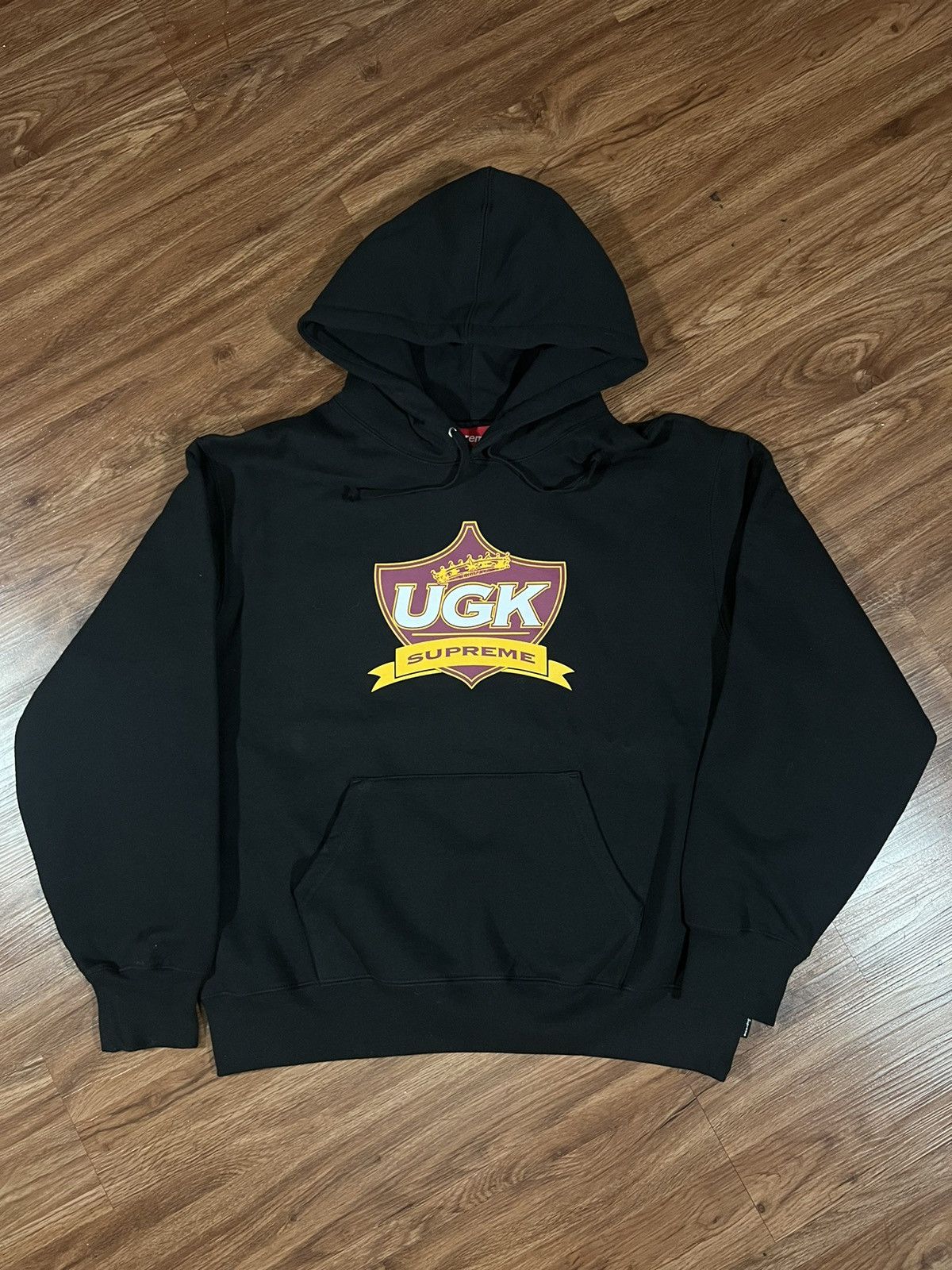 image of Hypebeast x Supreme Ugk Hoodie Ridin Dirty in Black, Men's (Size Small)