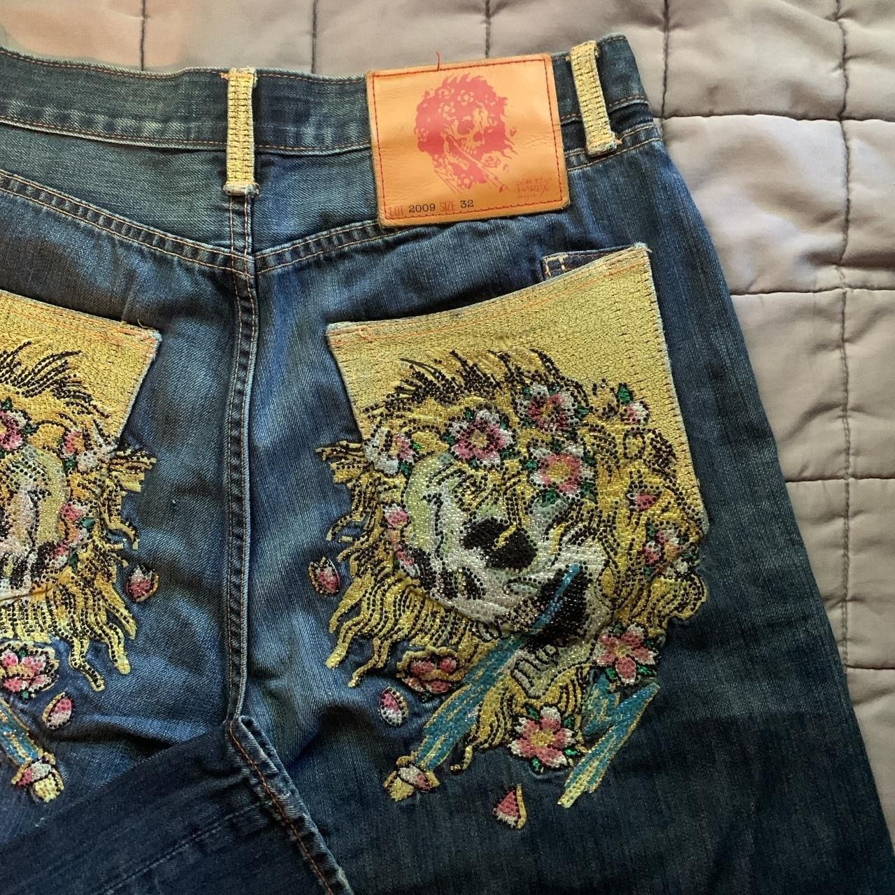 Ed Hardy × Vintage Ed Hardy jeans/ Waist 34/ Length 32 Size US 32 / EU 48 - 2 Thumbnail