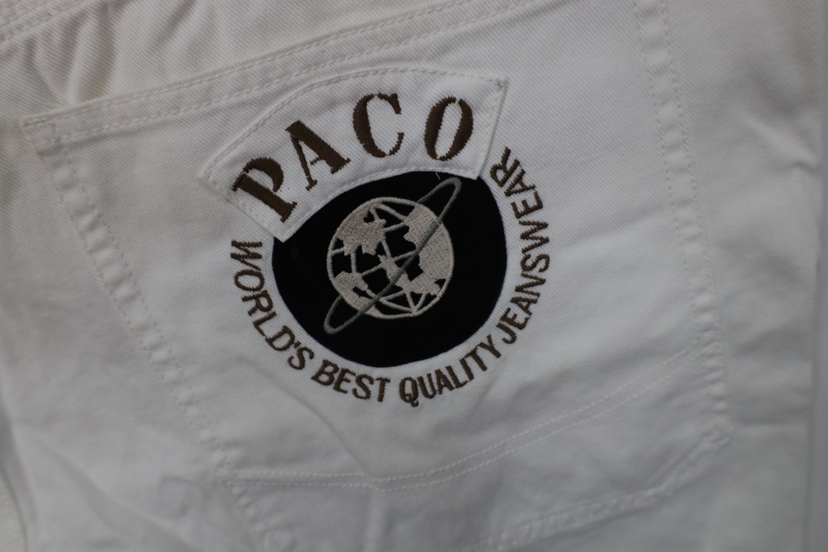 Vintage Deadstock Vintage 90s Paco Denim Jean Shorts White Cotton Size US 44 / EU 60 - 14 Thumbnail