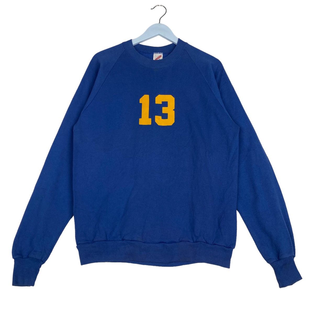 Jerzees × Vintage Vintage Jerzees Printed Number Crewneck Sweatshirt Blue Size US XL / EU 56 / 4 - 1 Thumbnail