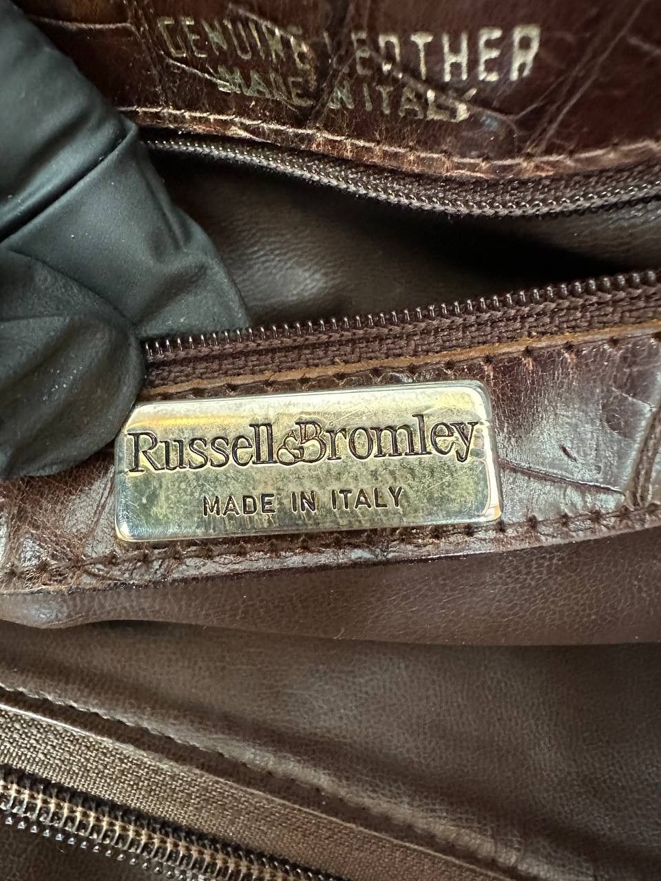 Russell & Bromley Russell & Bromley Italy Croc Embossed Leather Shoulder Bag Size ONE SIZE - 21 Thumbnail