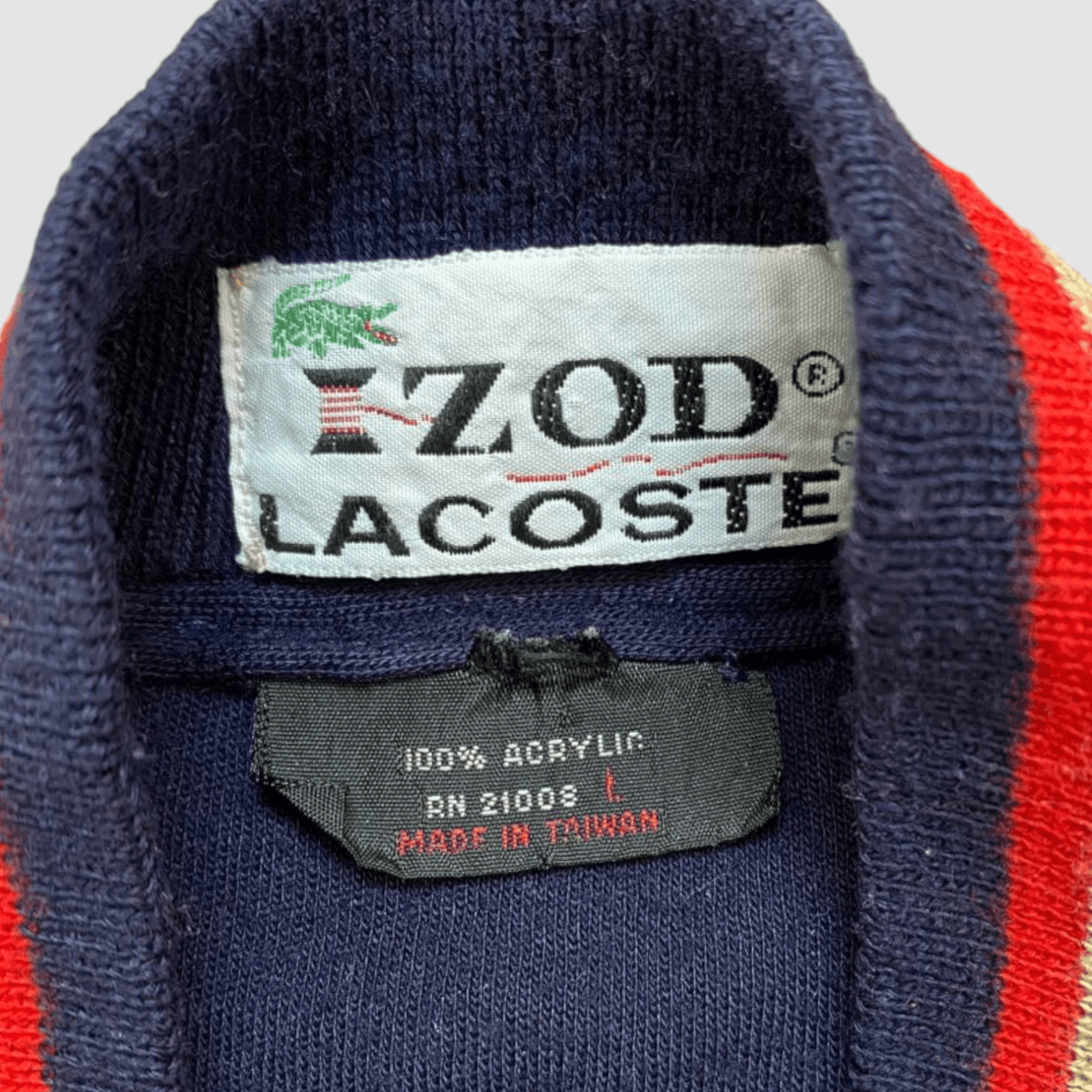 Lacoste Rare HTF Vintage 80s Izod Lacoste Sweater Bomber Jacket Size US L / EU 52-54 / 3 - 5 Thumbnail