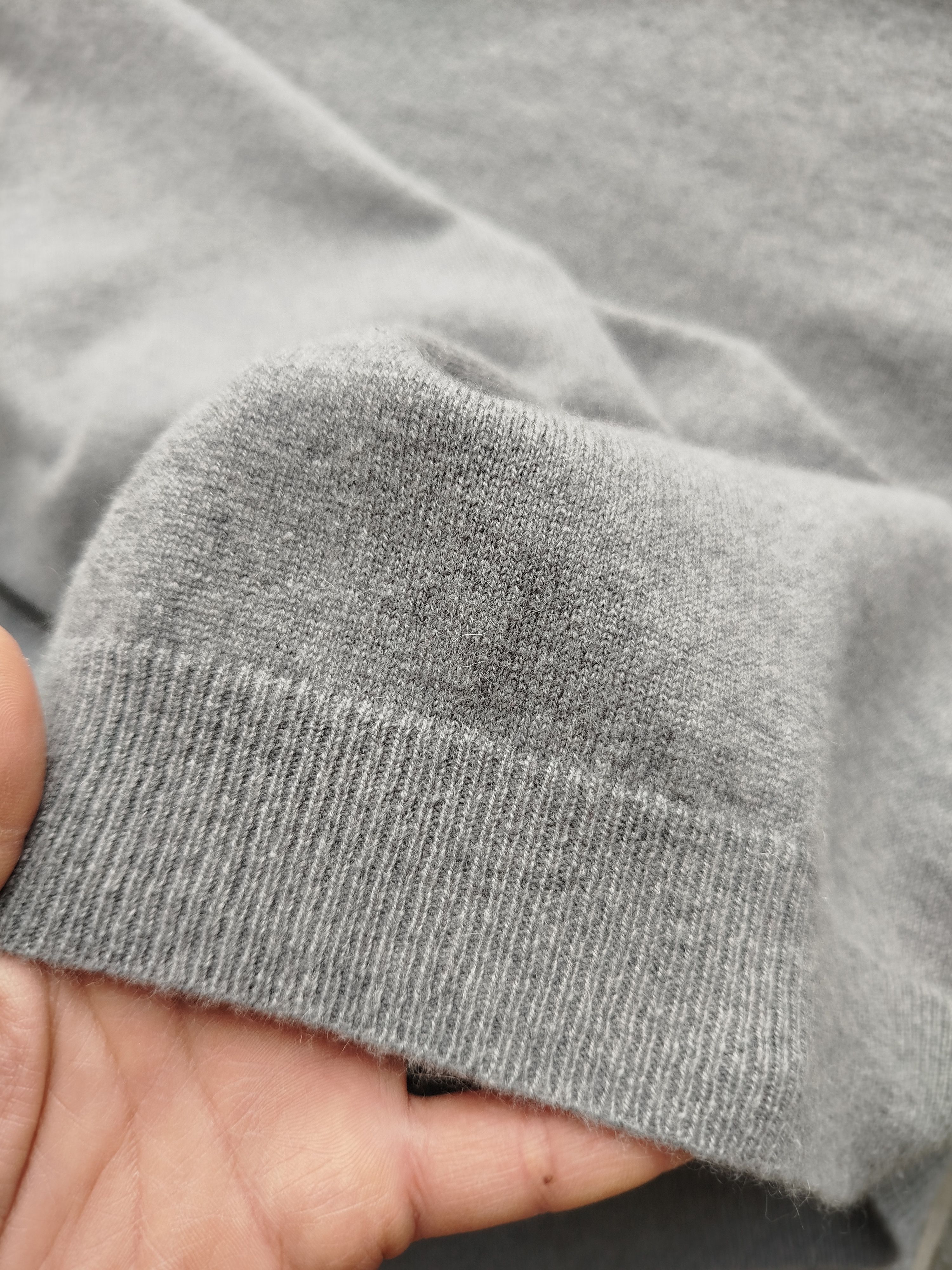 Brunello Cucinelli Pullover Sweater Cashmere Leather Sleeves Size L-XL Size L / US 10 / IT 46 - 11 Thumbnail