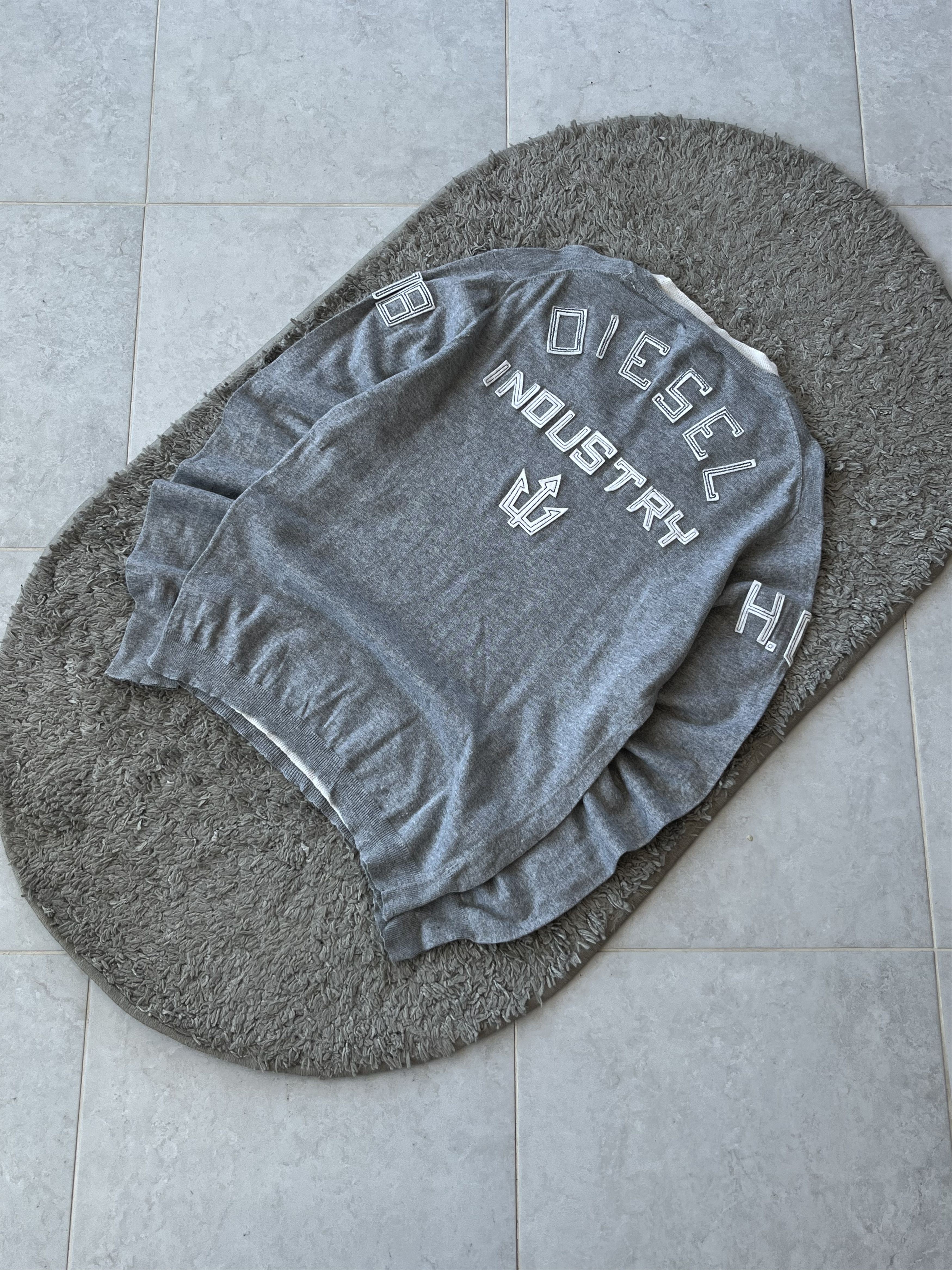 Diesel DIESEL INDUSTRY Sweater V Throat Big Logo Streetwear Size US L / EU 52-54 / 3 - 2 Thumbnail