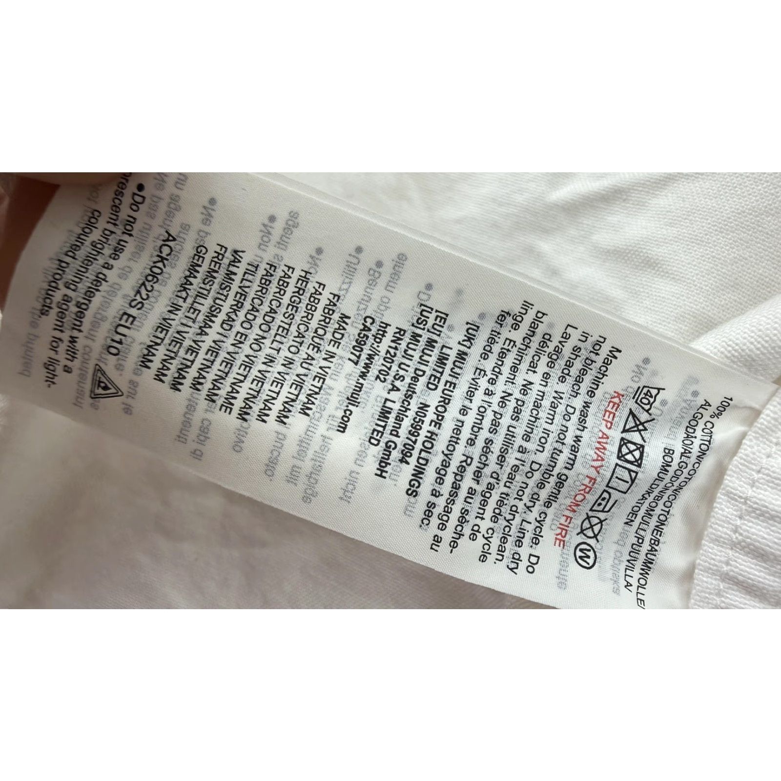 Muji Muji Shirt Adult L/XL White Cotton Band Collar Long Sleeve Pockets Womens Size L / US 10 / IT 46 - 5 Thumbnail