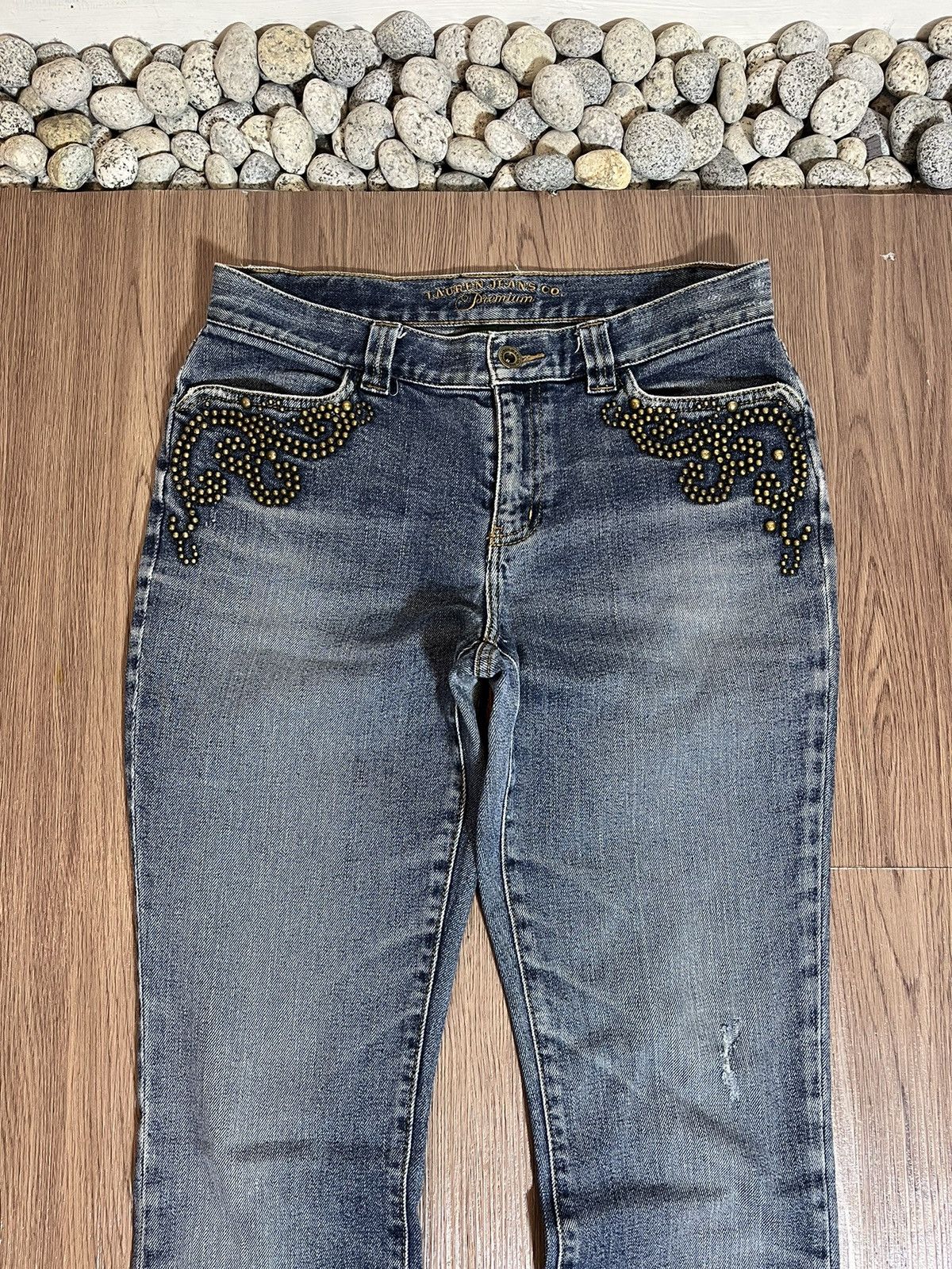 RRL Ralph Lauren × Vintage Washed vintage lauren by ralph lauren studded flare denim Size US 29 - 3 Thumbnail