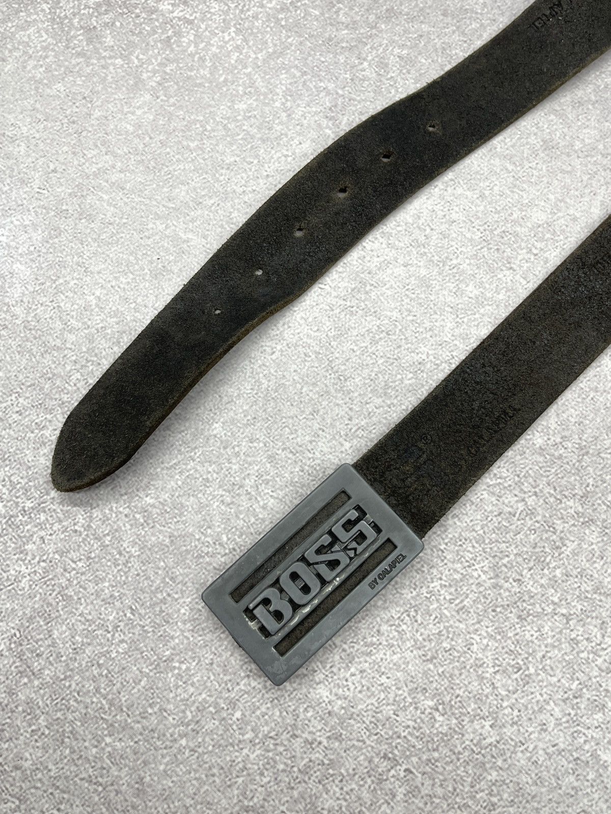 Hugo Boss Vintage Hugo Boss by Calapiel Leather Belt Size ONE SIZE - 3 Thumbnail