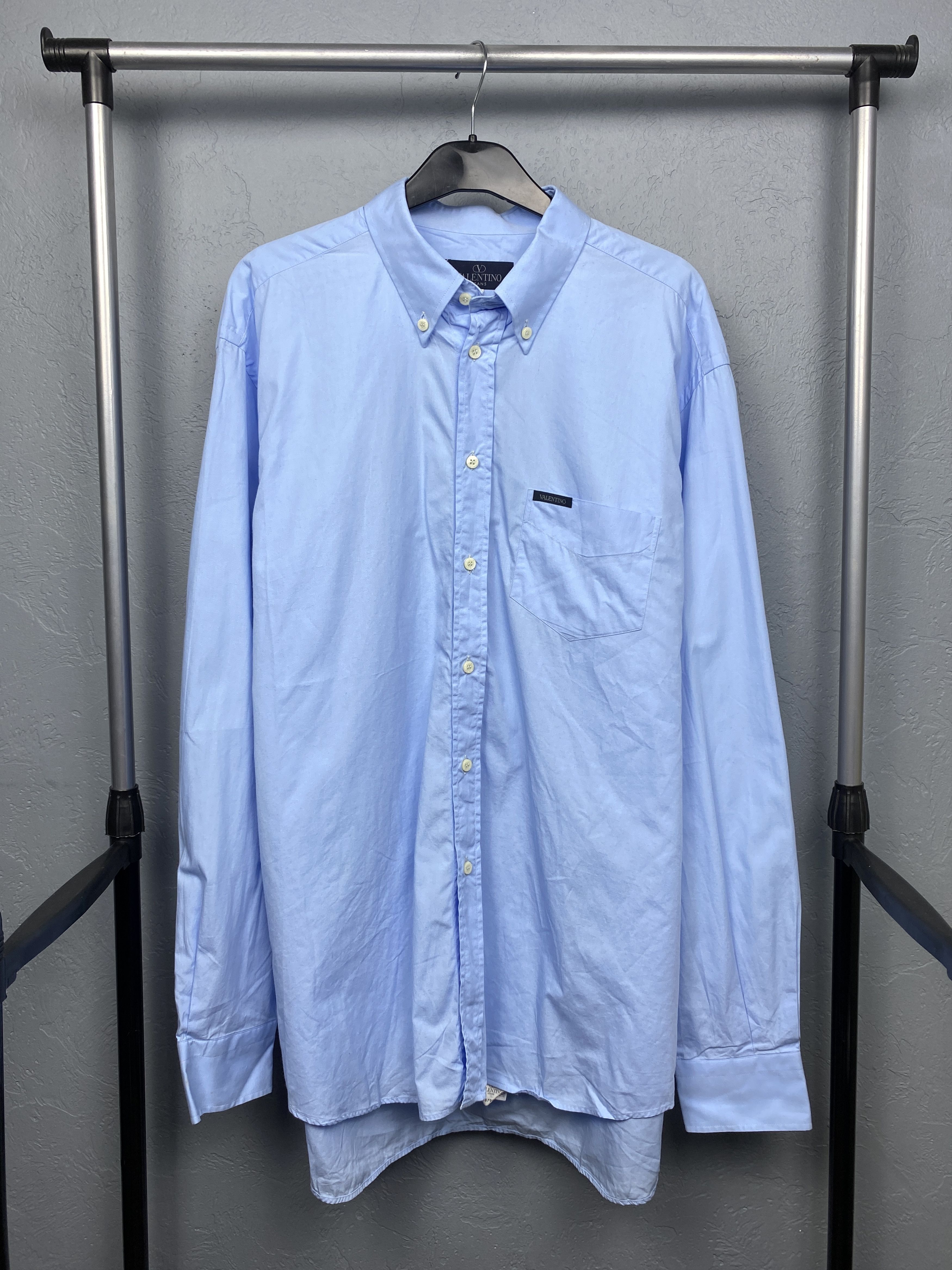 Valentino × Vintage Valentino Jeans Vintage Mens Long Sleeve Shirt Size US XL / EU 56 / 4 - 1 Thumbnail