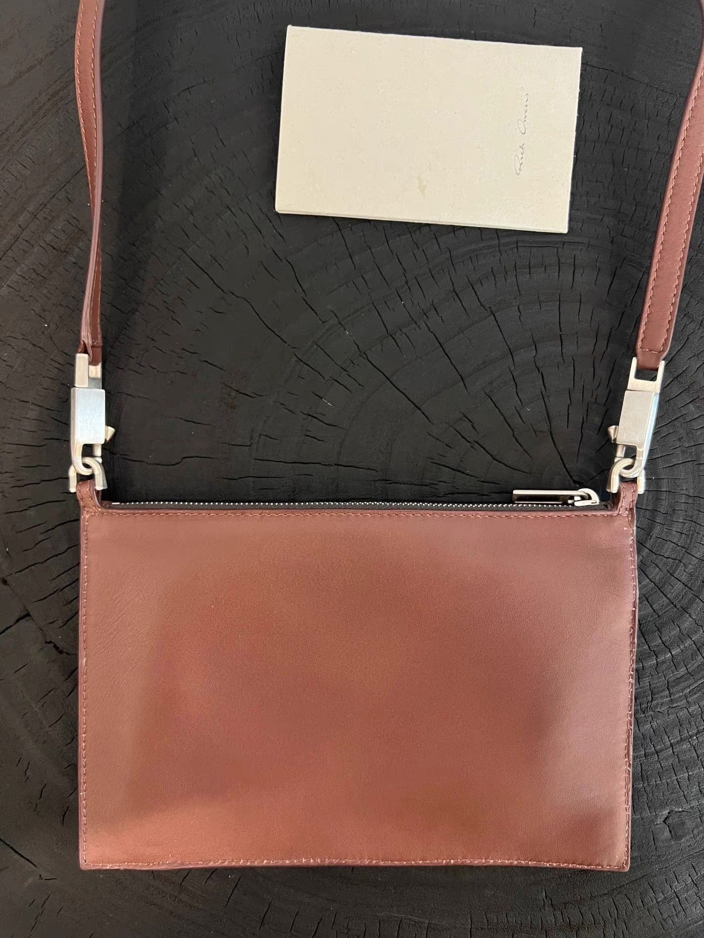 Rick Owens Rick Owens Mainline Oxblood Cowhide Crossbody K35 Size ONE SIZE - 2 Thumbnail