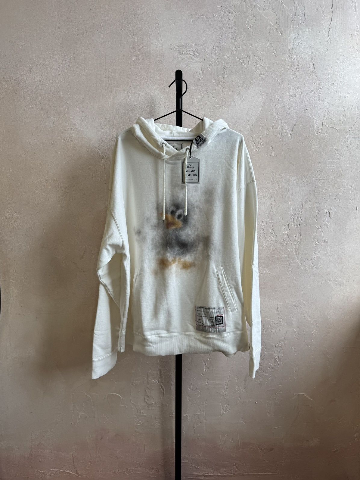 Maison MIHARA YASUHIRO FW24 HOODIE LEON SWEATSHIRT DISTRESSED BEIGE Size US XL / EU 56 / 4 - 1 Thumbnail