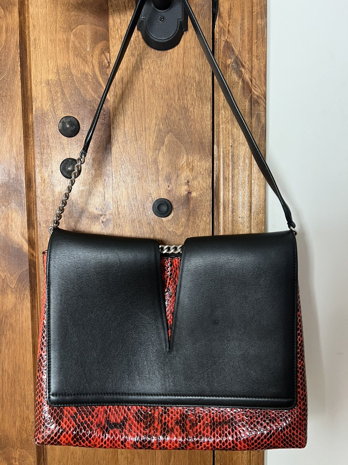 Jil Sander Jil Sander black red snake print bag Size ONE SIZE - 4 Thumbnail