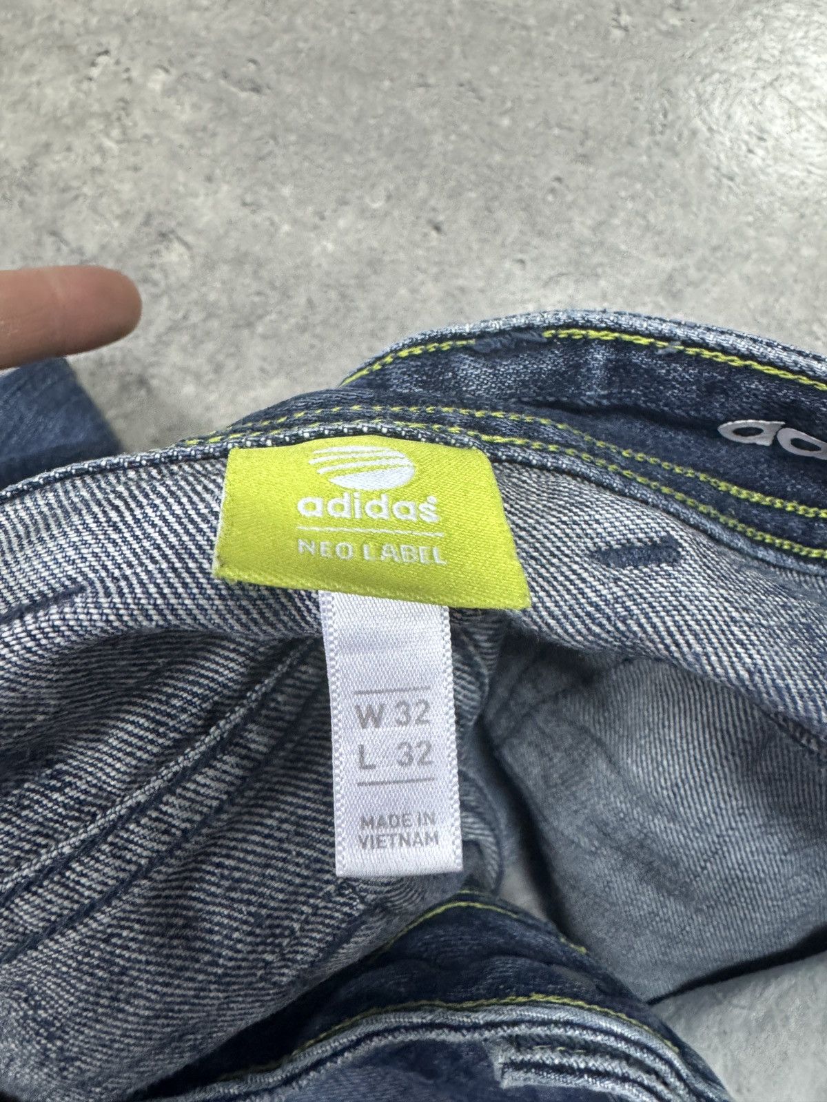 Adidas × Vintage ᶠᵃⁿᶜʸᵍᵘʸ Y2K Adidas Washed Denim Jeans Wide leg Y2K Size US 32 / EU 48 - 5 Thumbnail