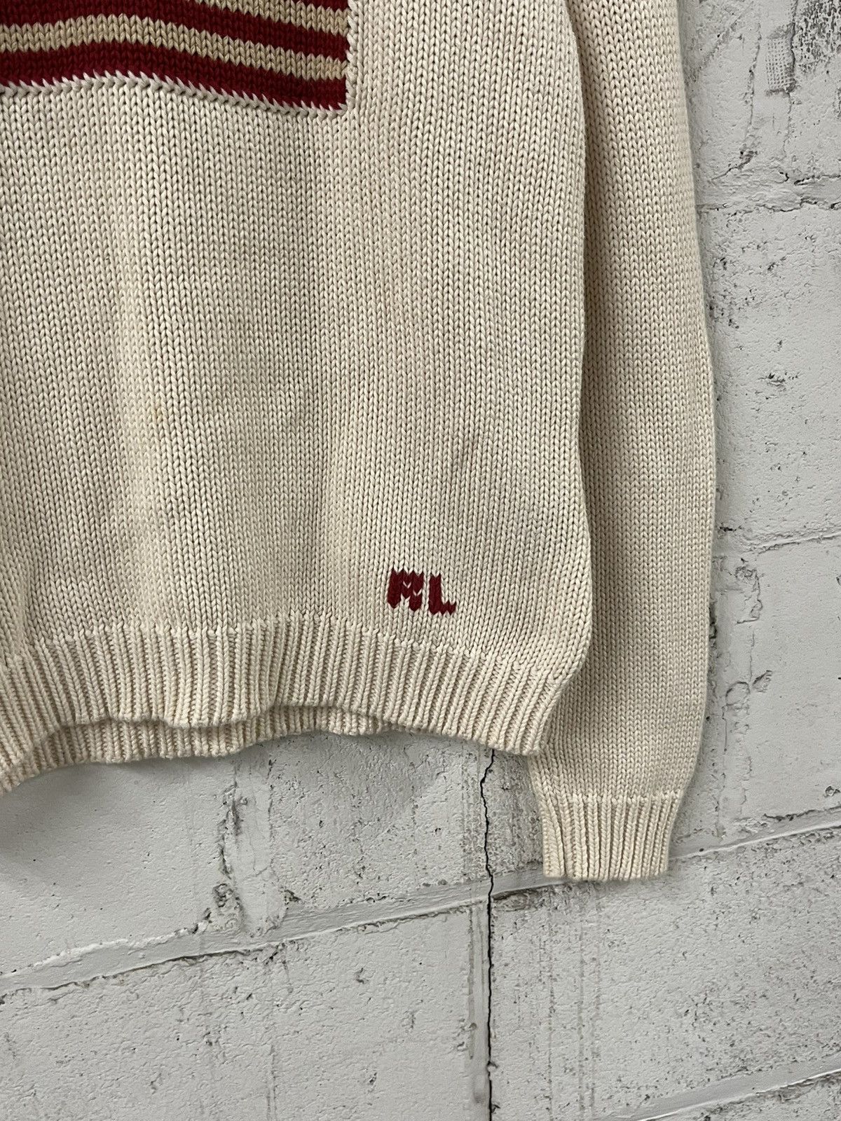 Polo Ralph Lauren Polo ralph Lauren rare vintage flag sweater 90s grail Size US XL / EU 56 / 4 - 4 Thumbnail