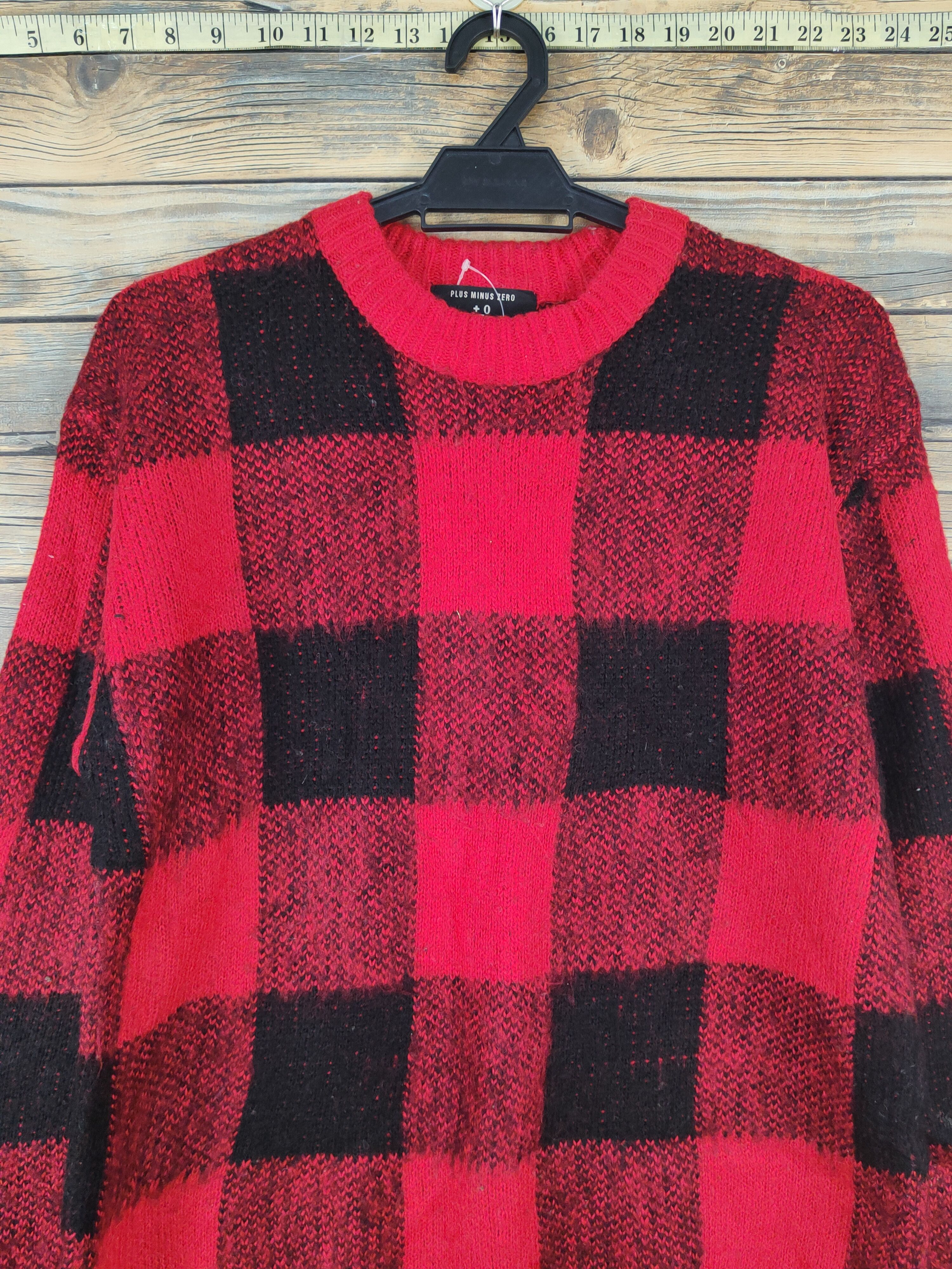 Homespun Knitwear Plus Minus Zero Red Knitwear Sweatshirts #W1285 Size US M / EU 48-50 / 2 - 2 Thumbnail