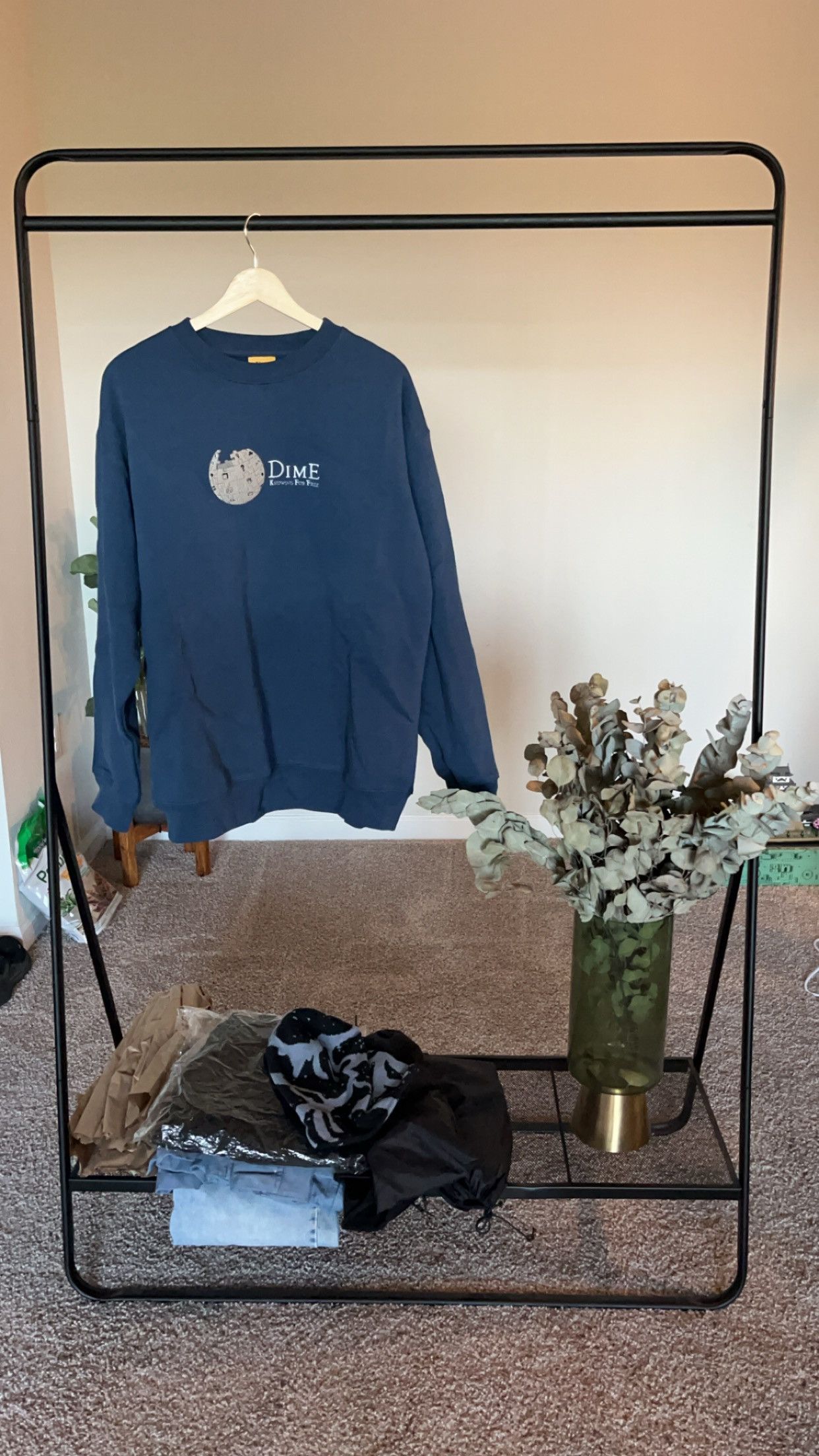 Dime DIME DIMEPEDIA CREW SWEAT (Indigo) | Grailed 