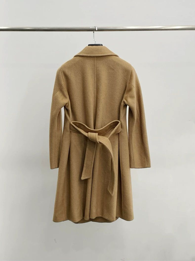 Max Mara Max Mara Coffee color fall shoulder coat with belt Size S / US 4 / IT 40 - 2 Thumbnail