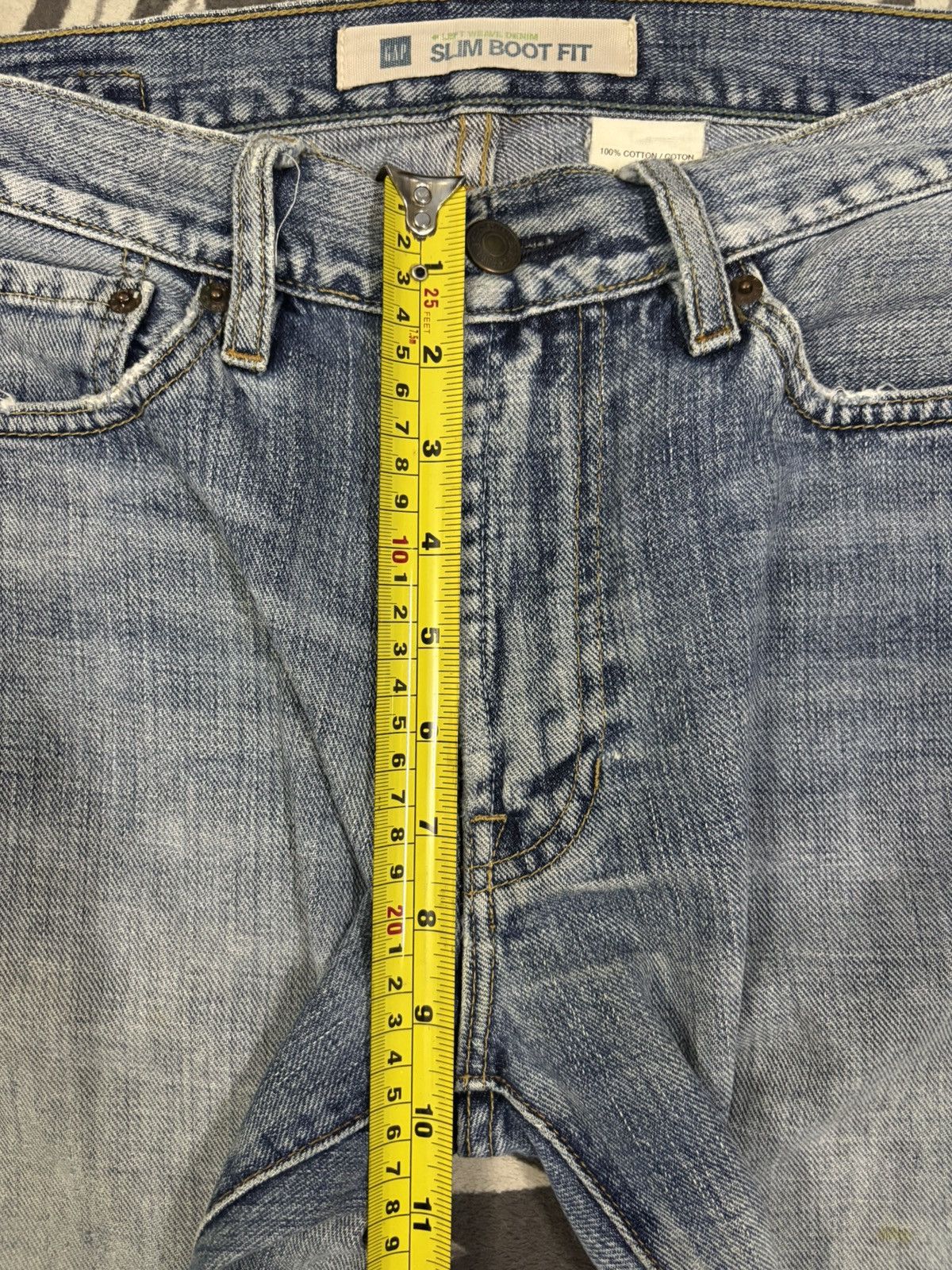 Balenciaga × Gap × Yeezy Vintage Gap 1969 Faded Slim Bootcut Distressed Grunge Jeans Size US 30 / EU 46 - 16 Thumbnail