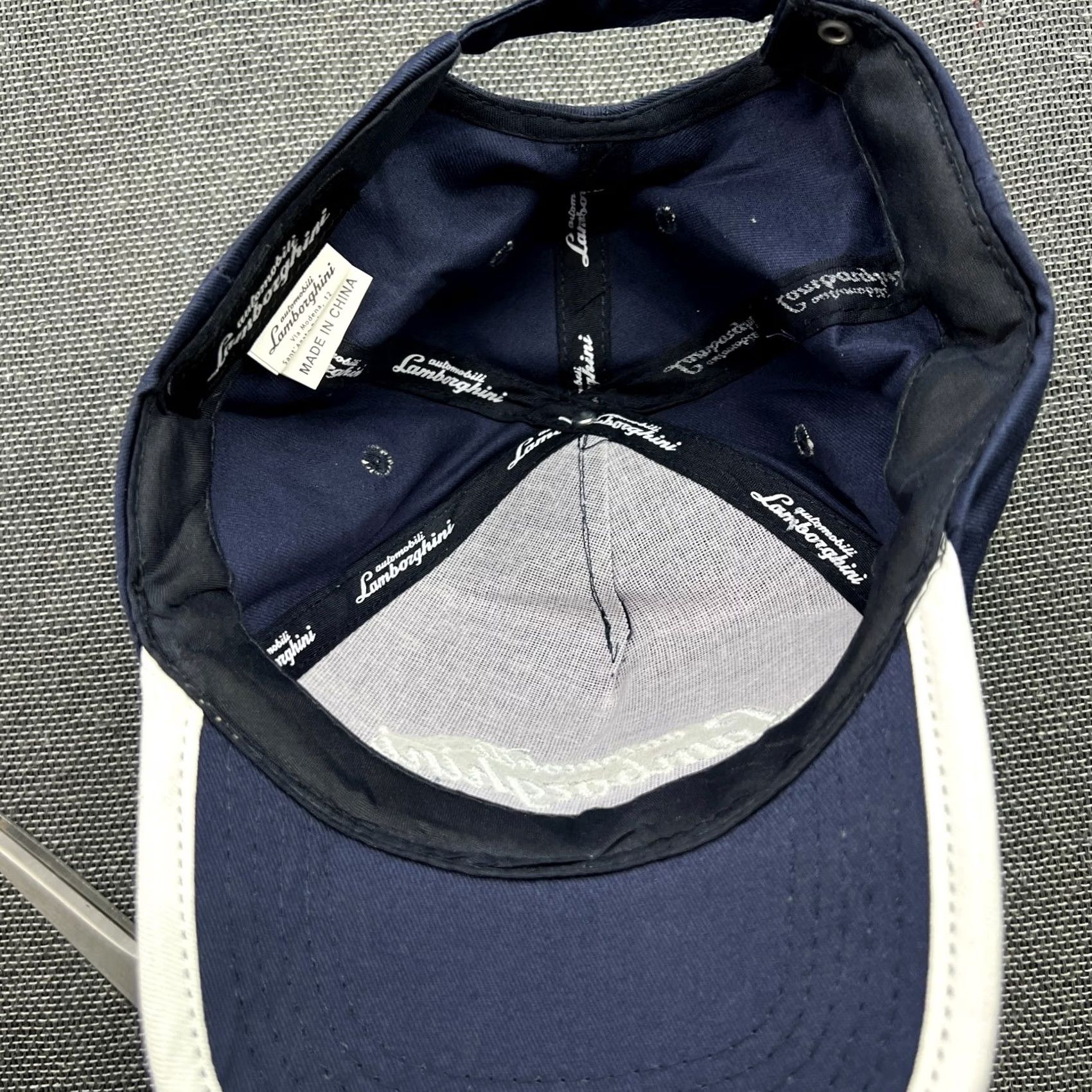 Lamborghini VINTAGE Automobili Baseball Cap One Size Blue Italy Adjustable Unisex Adults Cotton Canvas Lamborghini Beanie Men's Women's Boys Girls? Size ONE SIZE - 4 Thumbnail